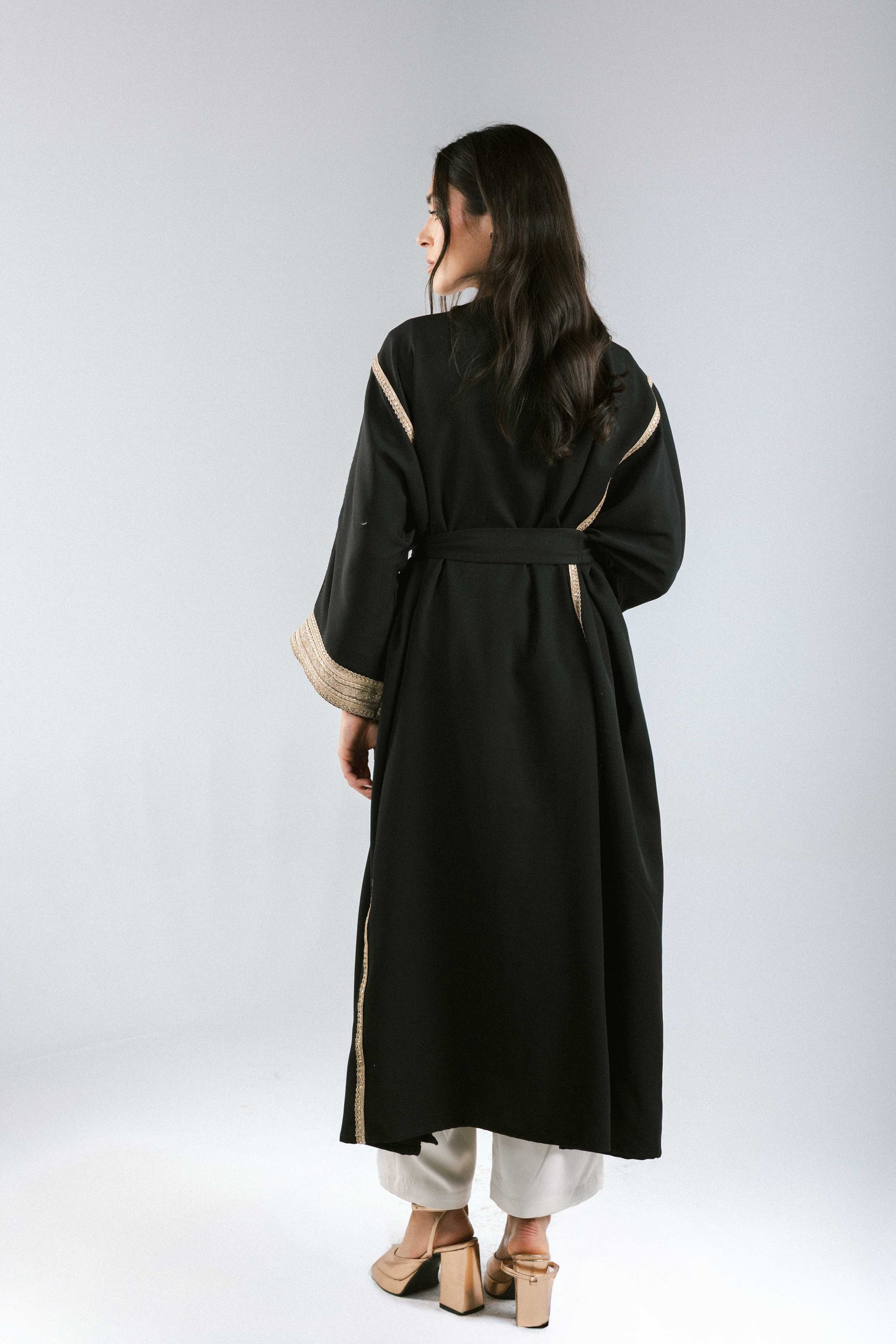 Golden Girl Kaftan in Black