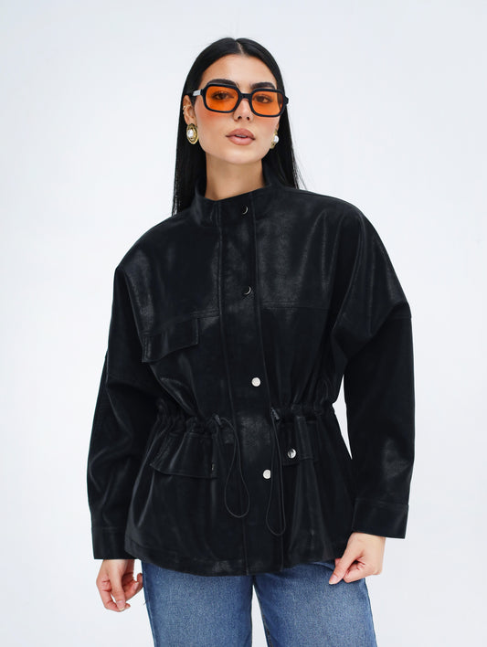 Rule Breaker Leather Jacket in Black