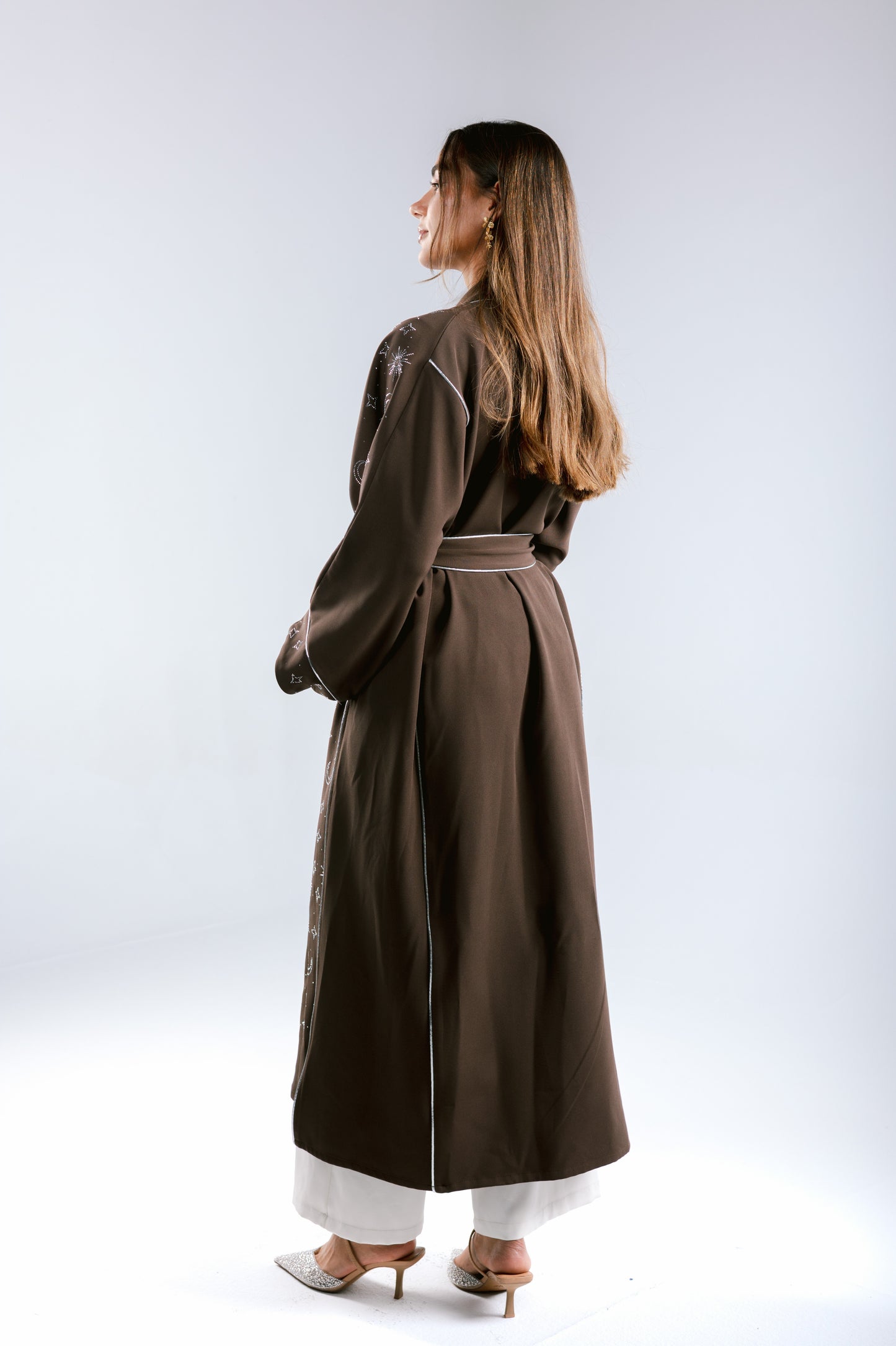 Over The Moon Kaftan in Brown