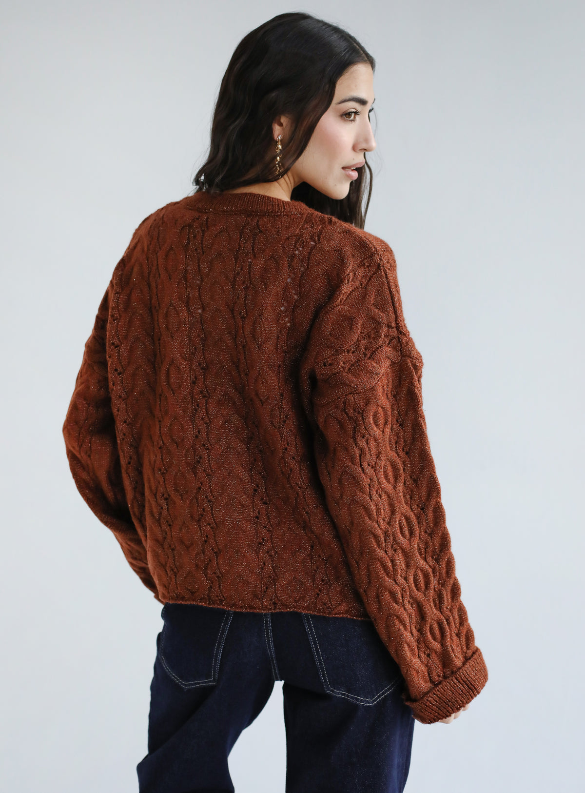 Sweet as you knit sweater - Rust