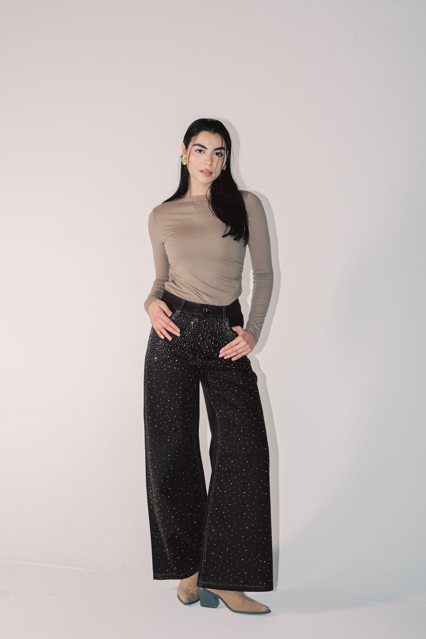 Dazzler Denim Pants - Brown