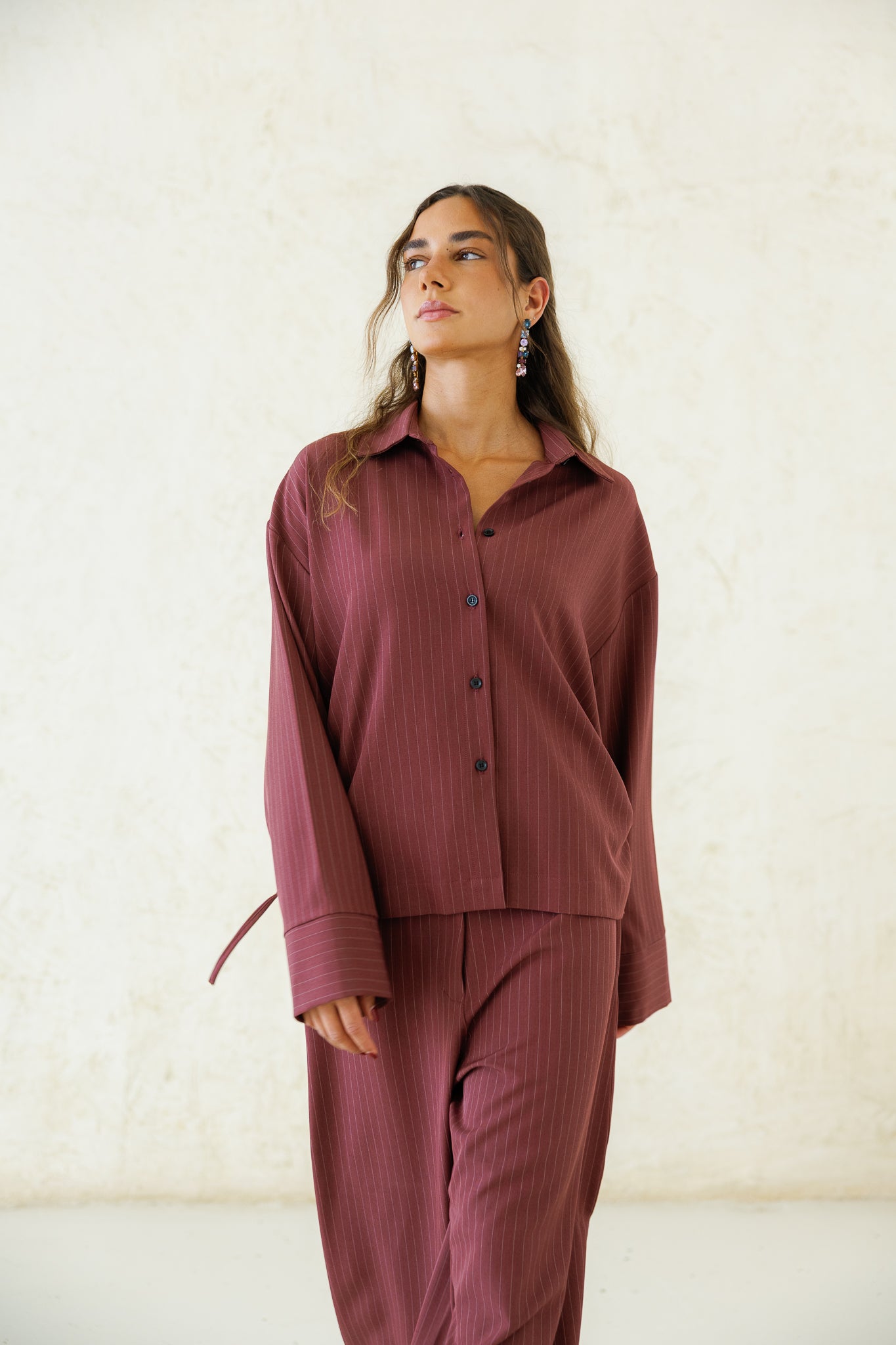 Perfect Tones Striped Set - Burgundy