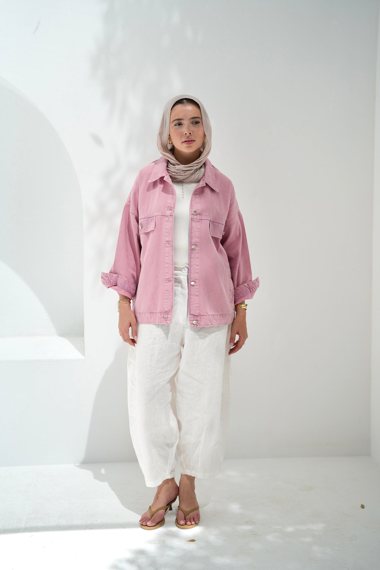 You’re A Gem Denim Jacket in Pink