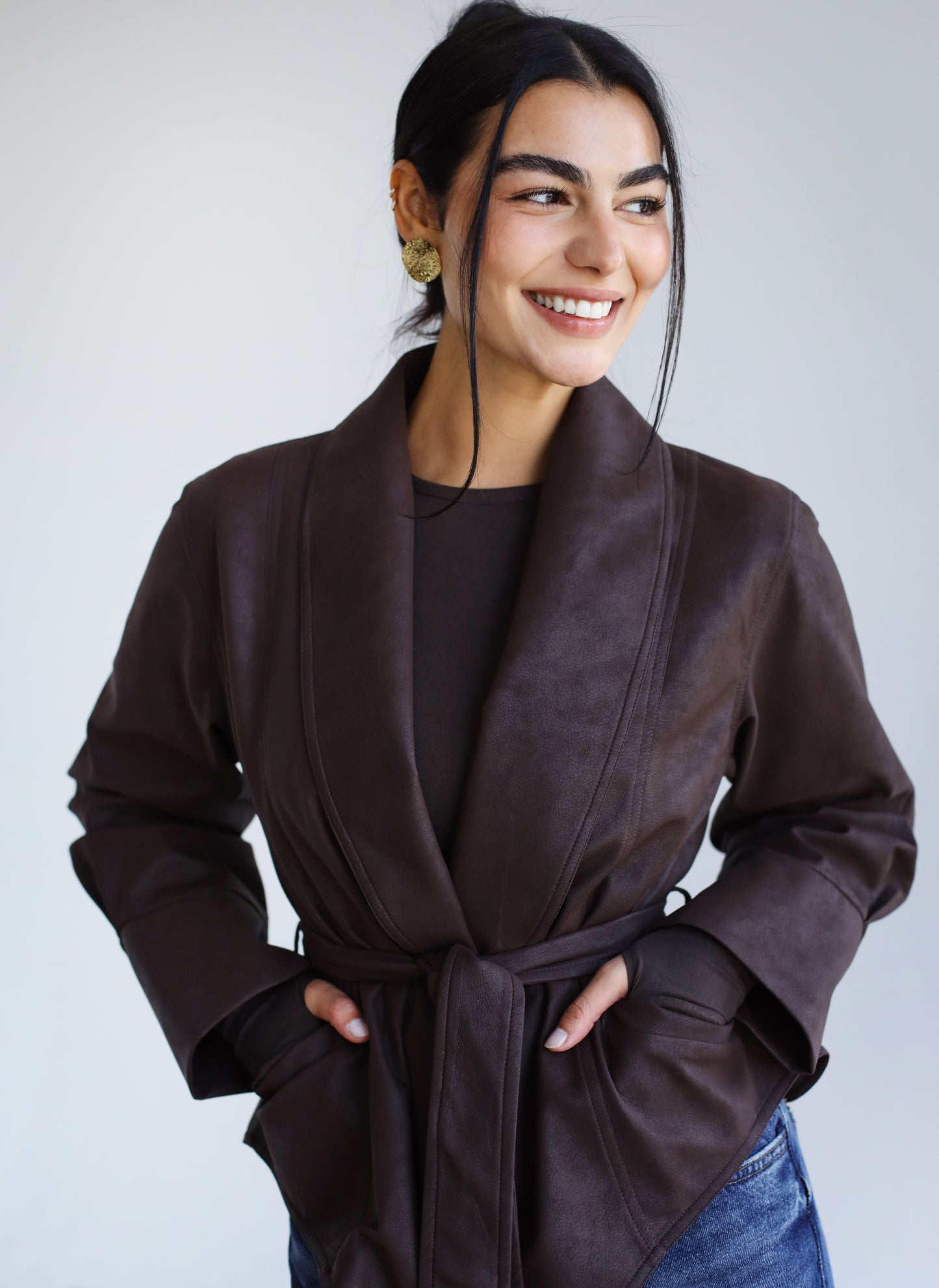 Risk Taker Leather Jacket - Brown