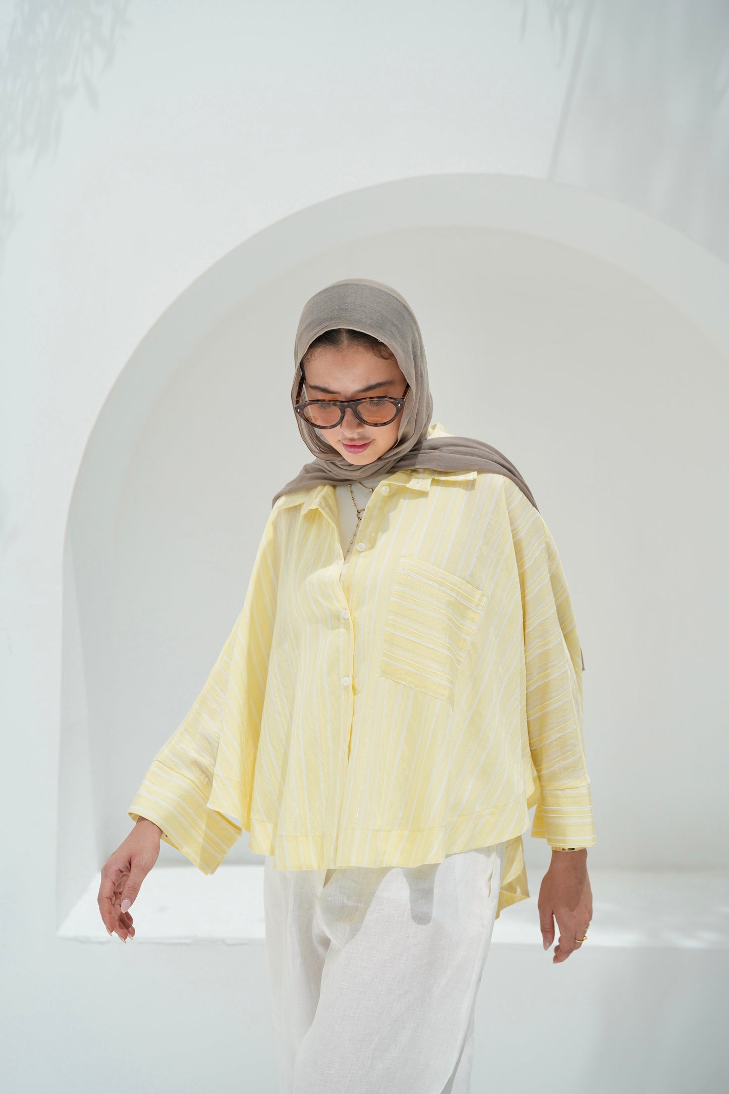 Over The Rainbow Striped Shirt - Yellow