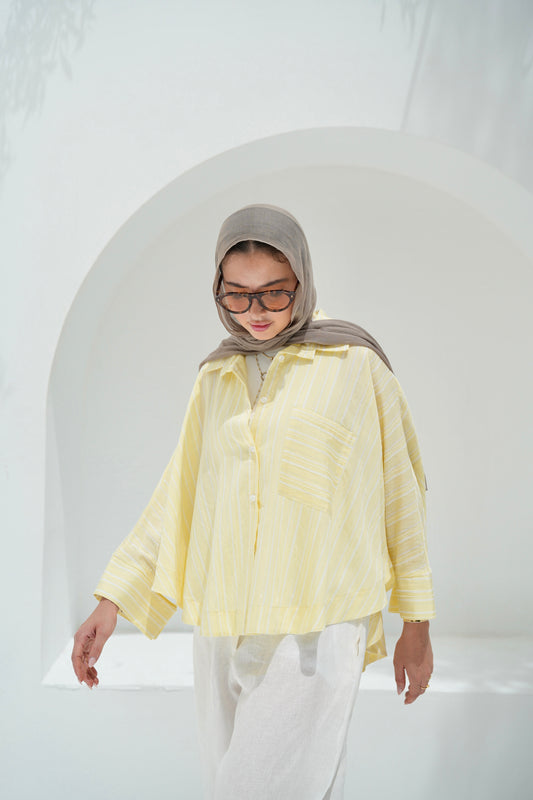 Over The Rainbow Striped Shirt - Yellow