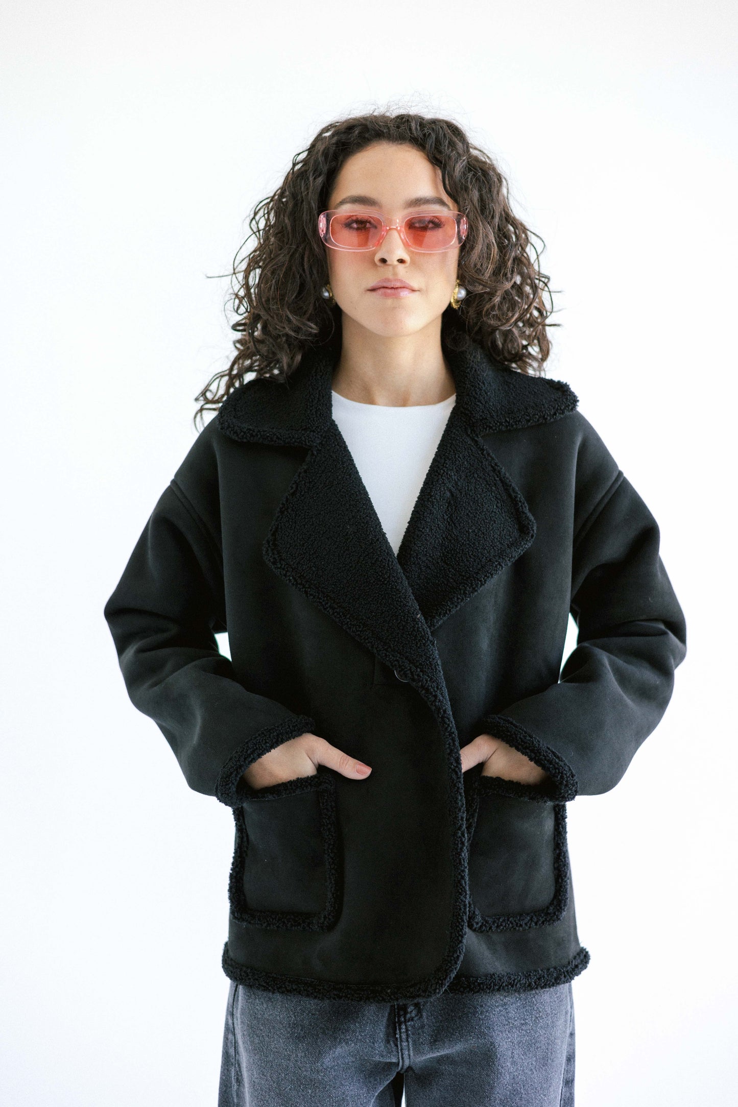 Warmth Shearling Jacket - Black