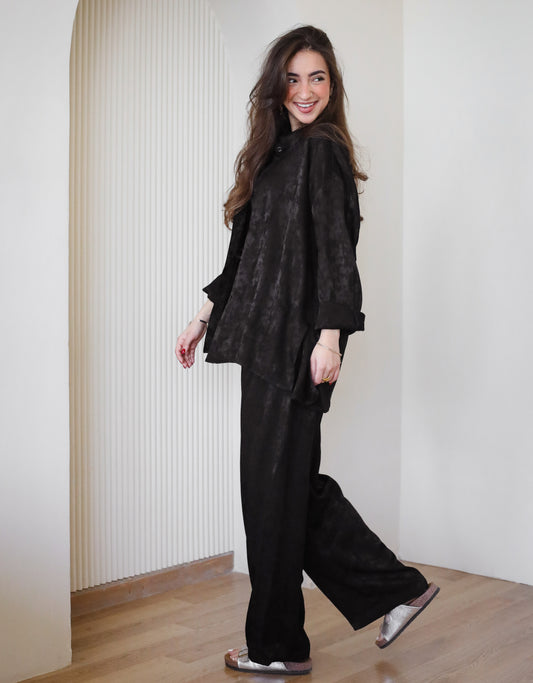 Spring Fever Linen Set - Black