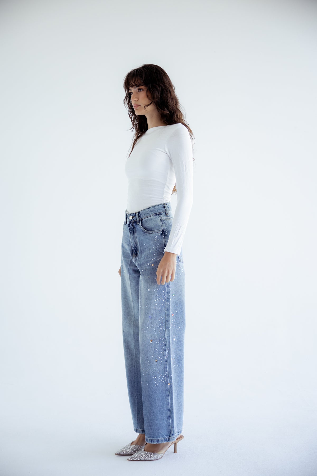 Loved You First Denim Pants in Blue