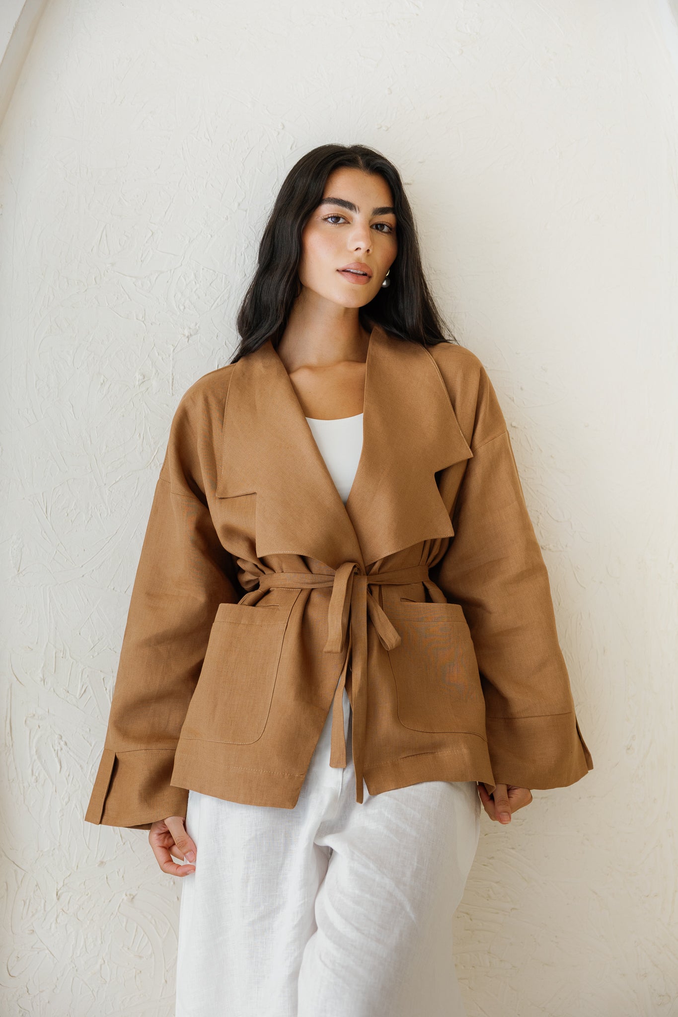 Full of Sunshine Linen Cardigan - Mocha