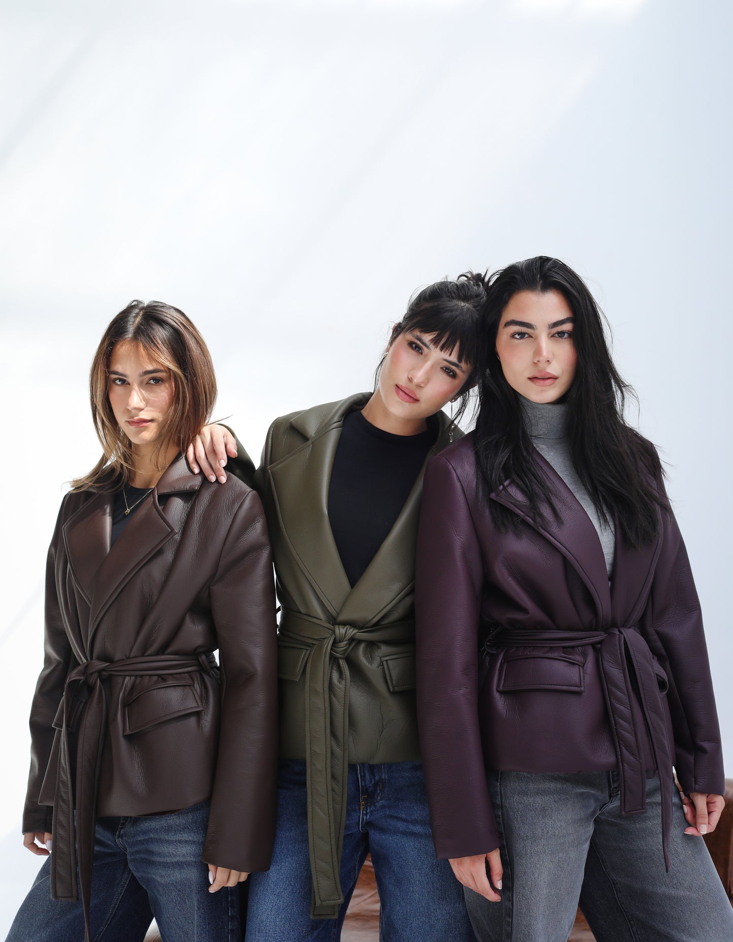 (PRE-ORDER) Going Places Leather Blazer - Brown