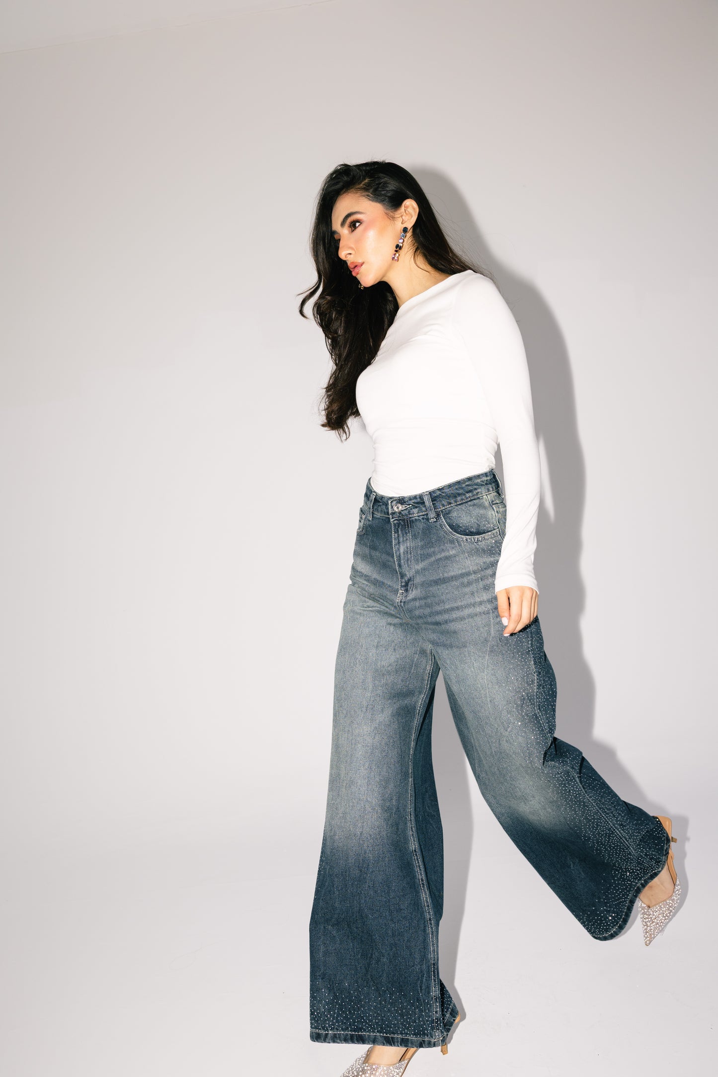 Stargazer Denim Pants in Dark Blue