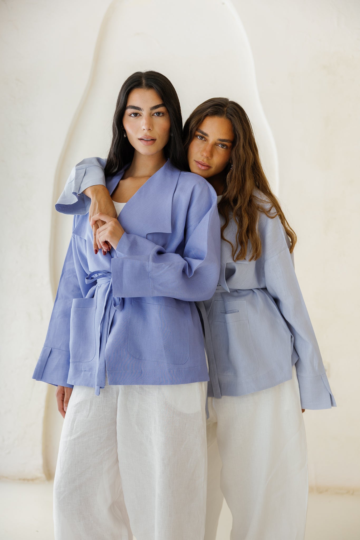 Full of Sunshine Linen Cardigan - Dusty Blue