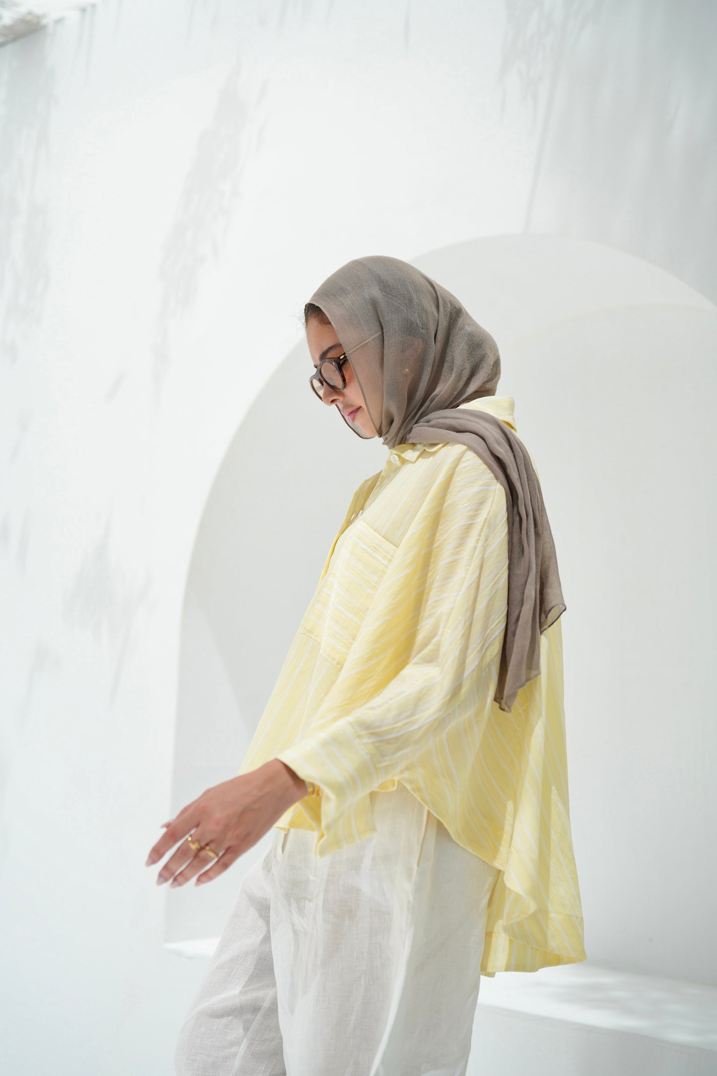 Over The Rainbow Striped Shirt - Yellow