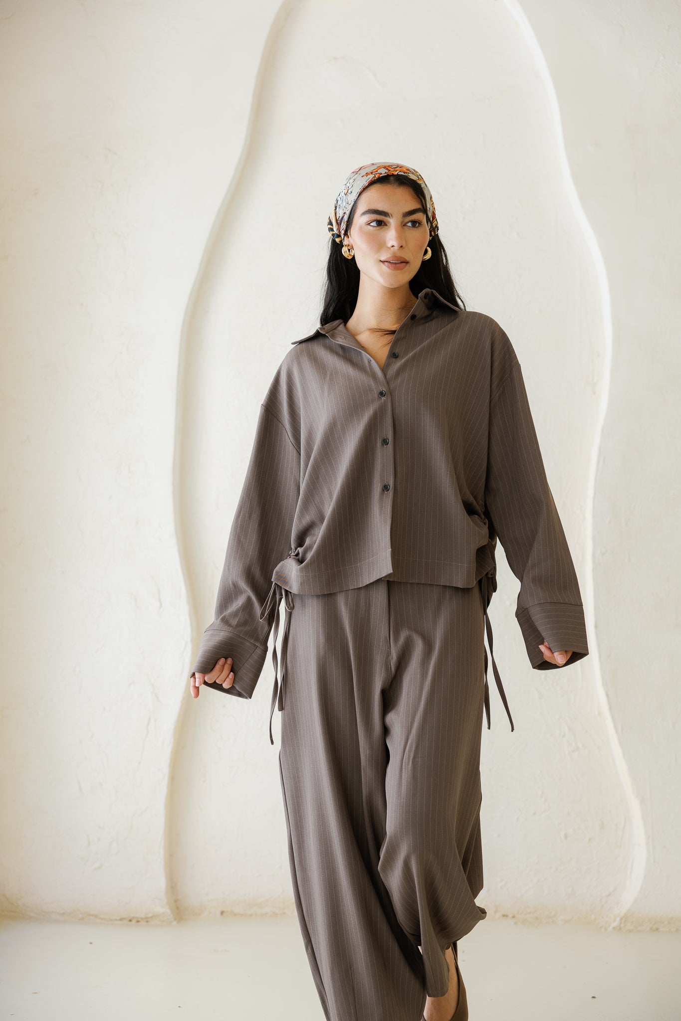 Perfect Tones Striped Set - Brown