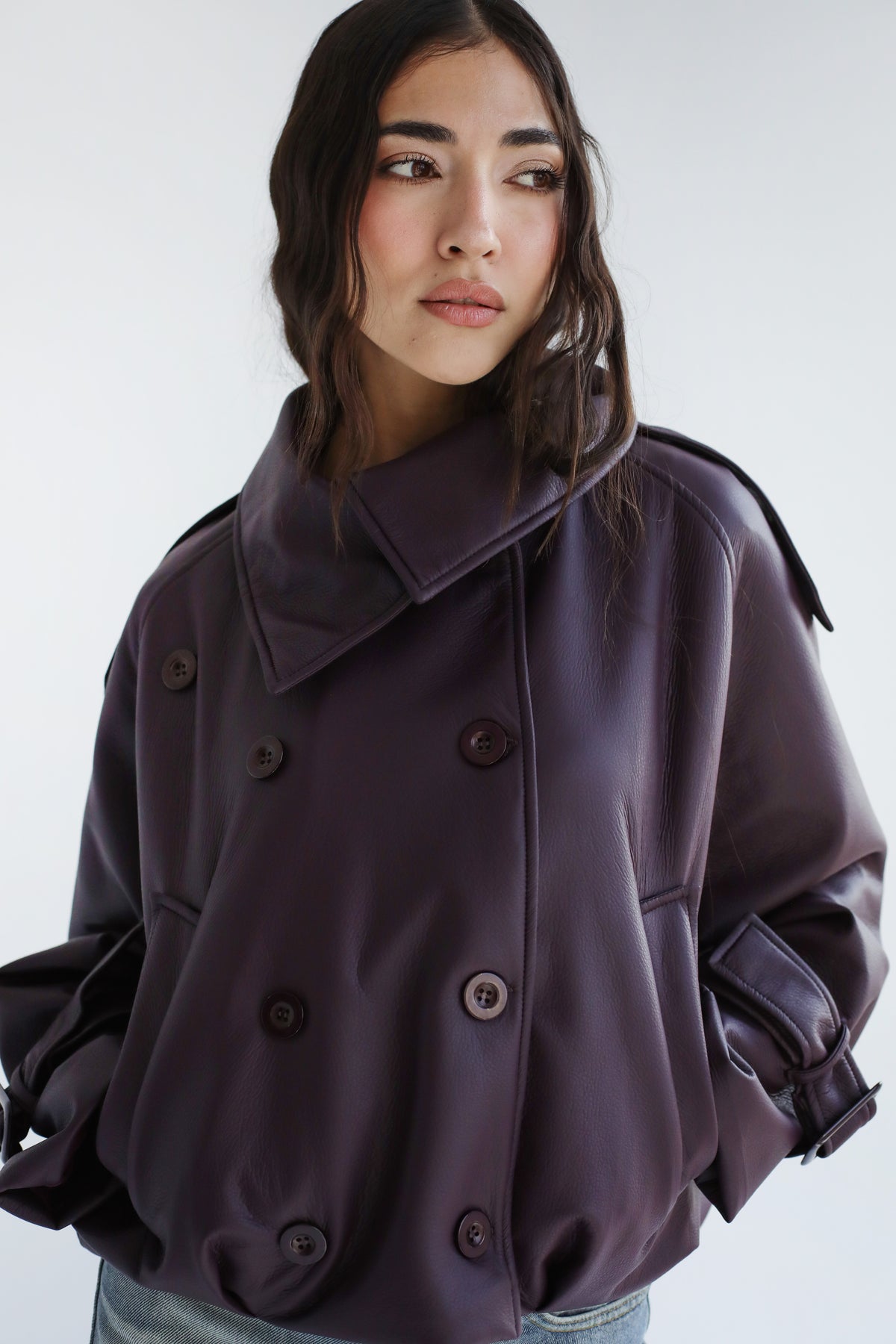 Instant Attraction Leather Jacket - Burgundy