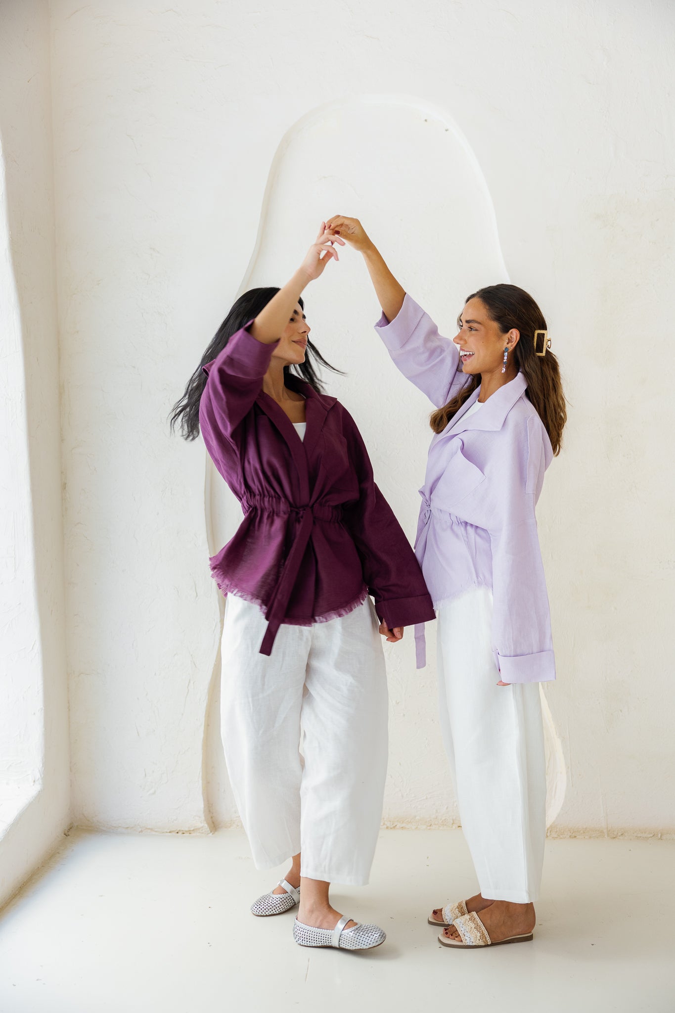 Amalia’s Signature Linen Top - Lilac