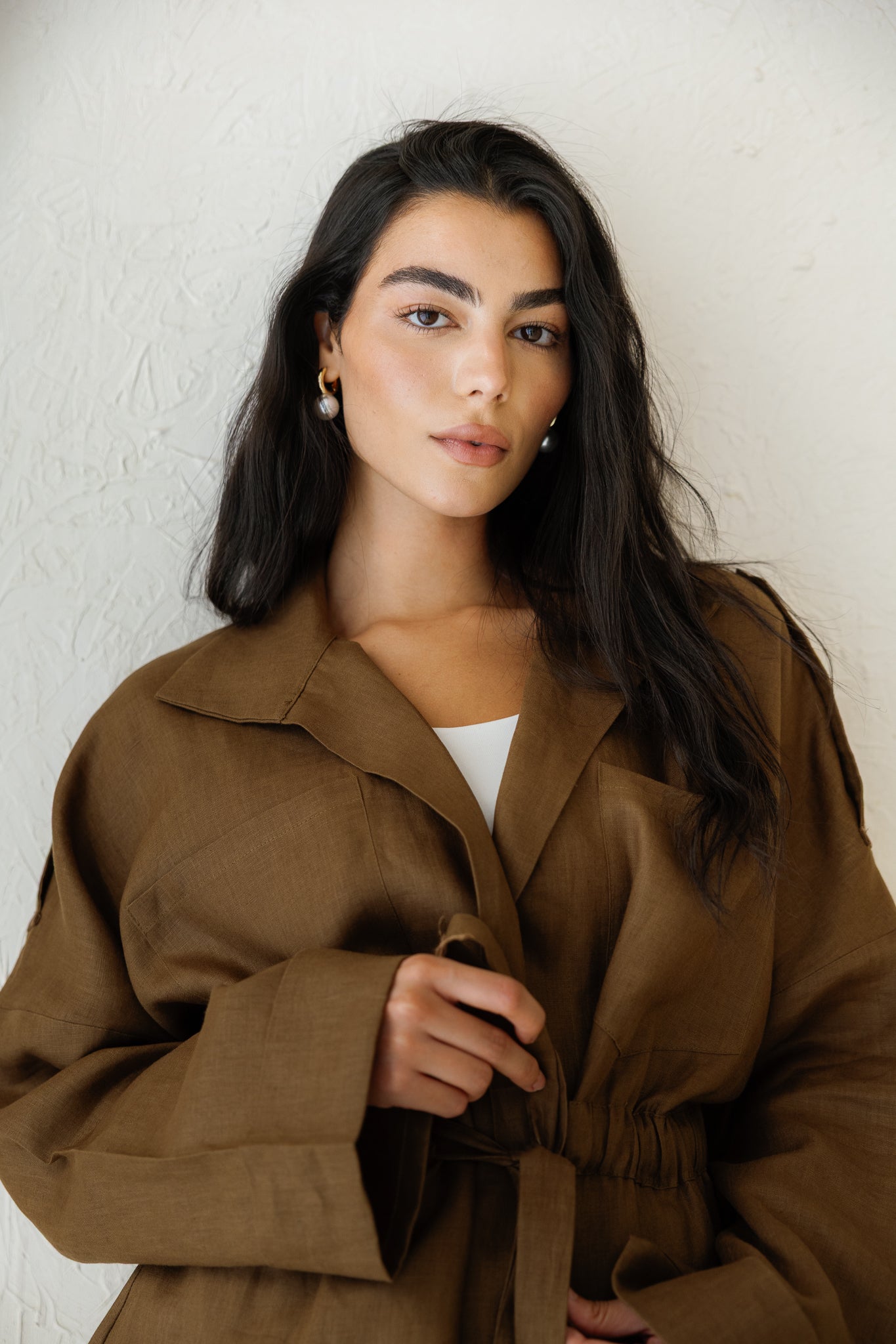 Amalia’s Signature Linen Top - Brown