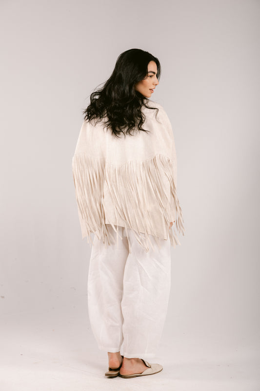 Summer Smiles Linen Top - Beige