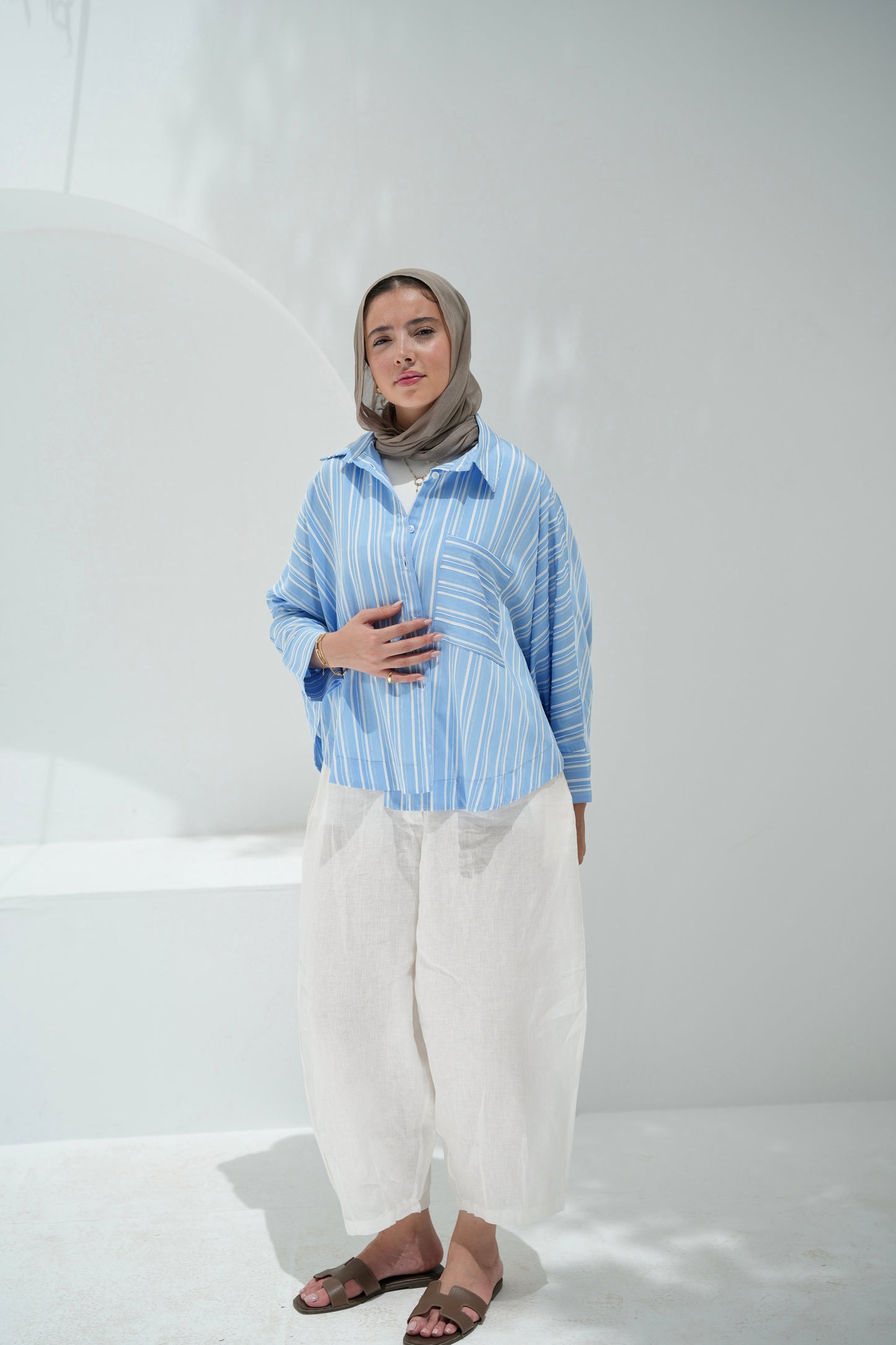 Over The Rainbow Striped Shirt - Blue