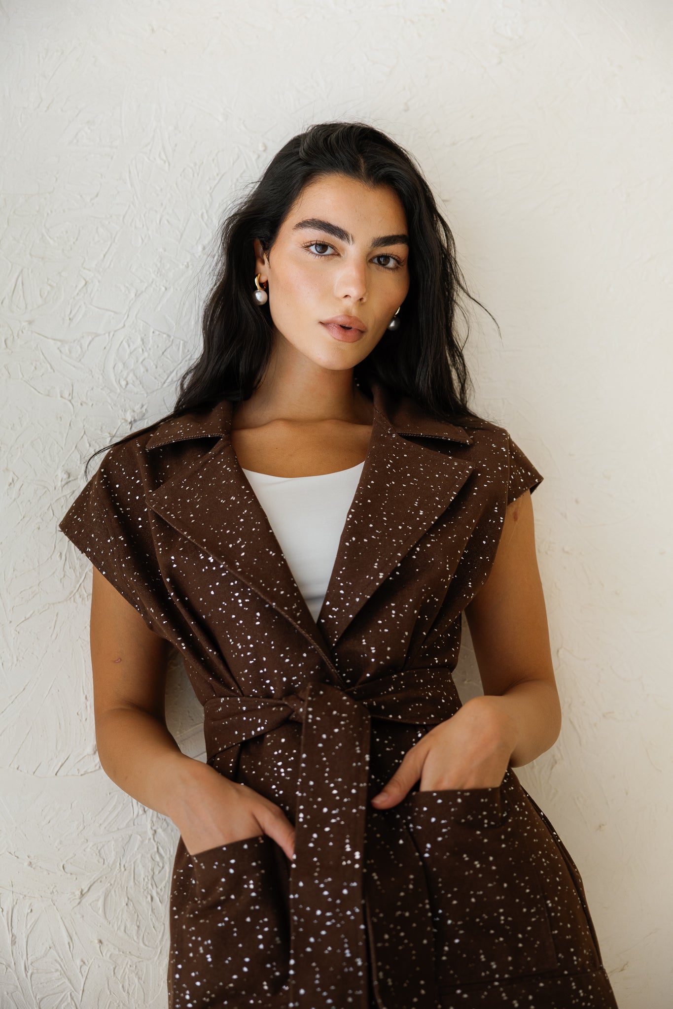 You Have My Heart Denim Vest - Brown