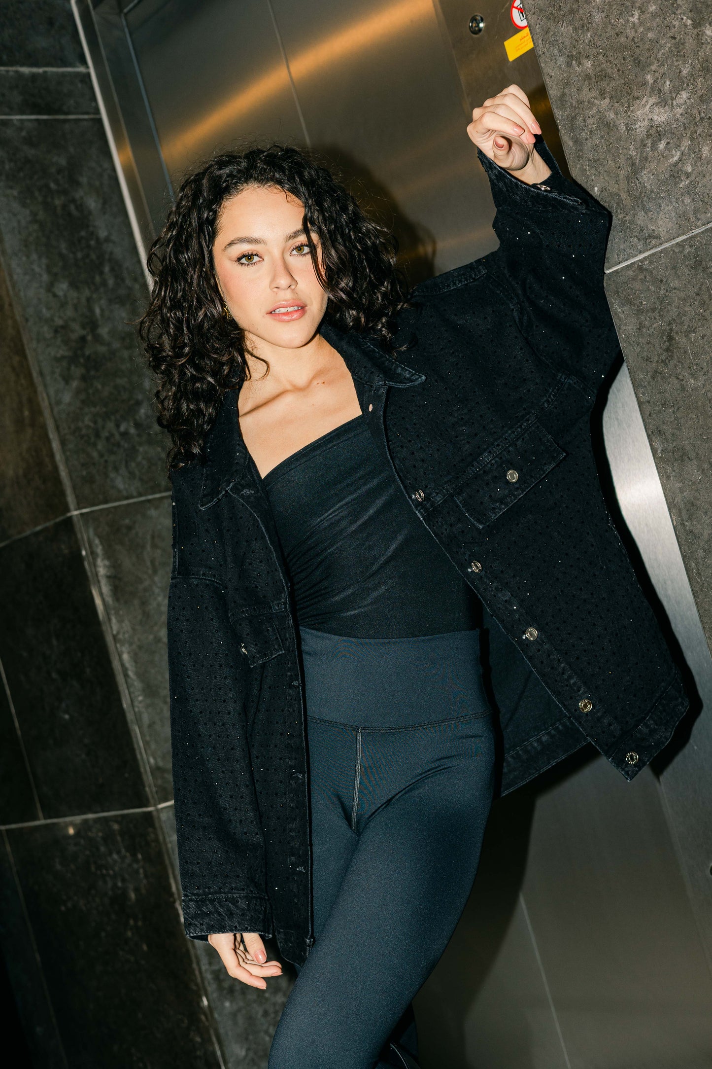 You’re A Gem Denim Jacket in Black