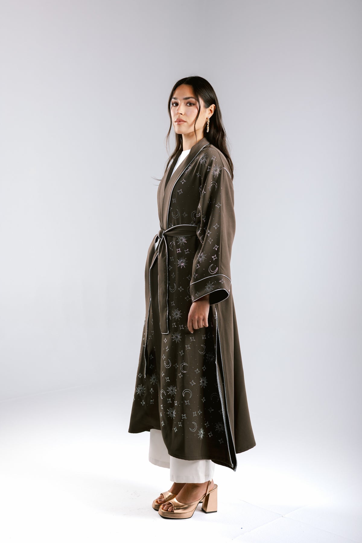Over The Moon Kaftan in Brown