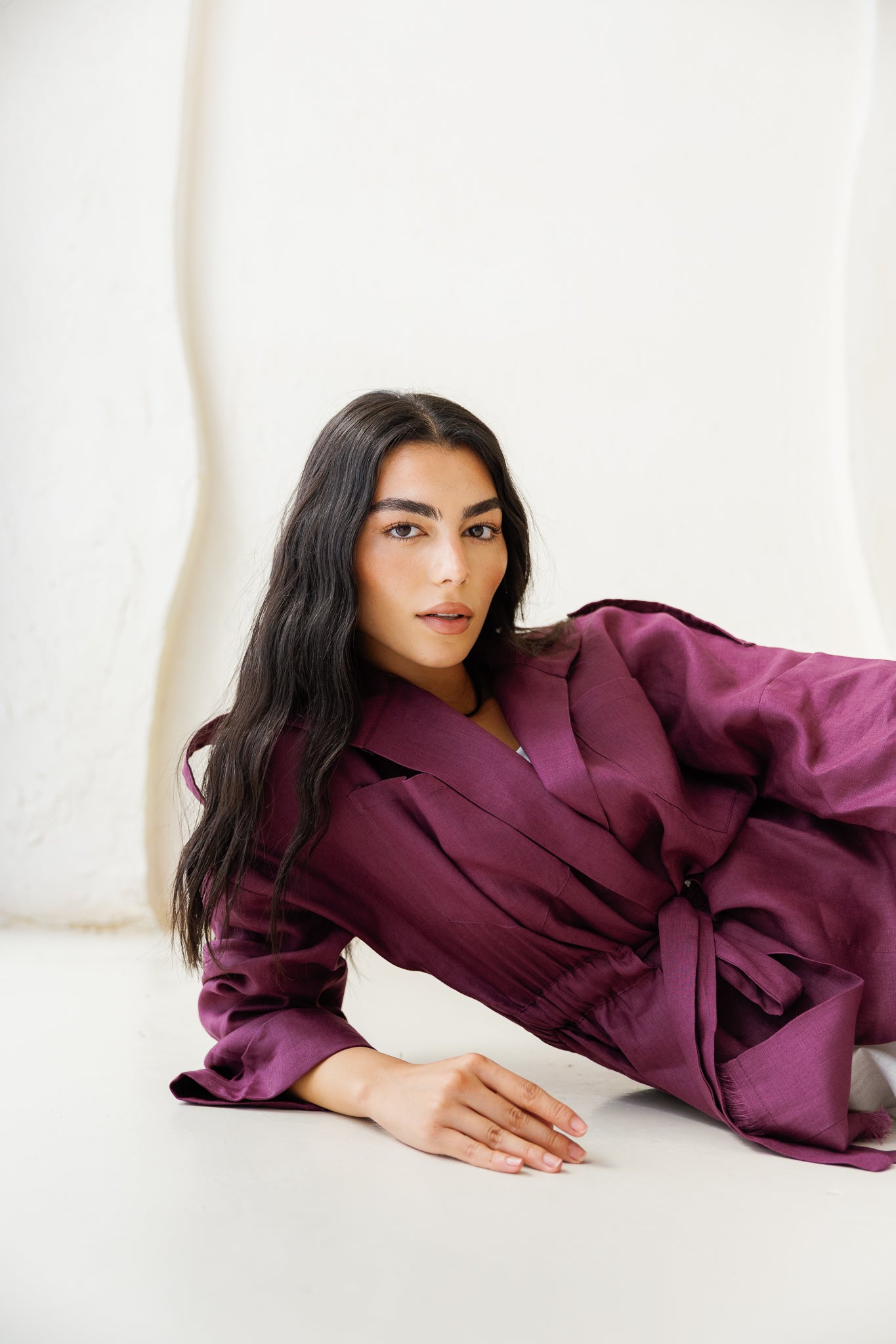 Amalia’s Signature Linen Top - Purple