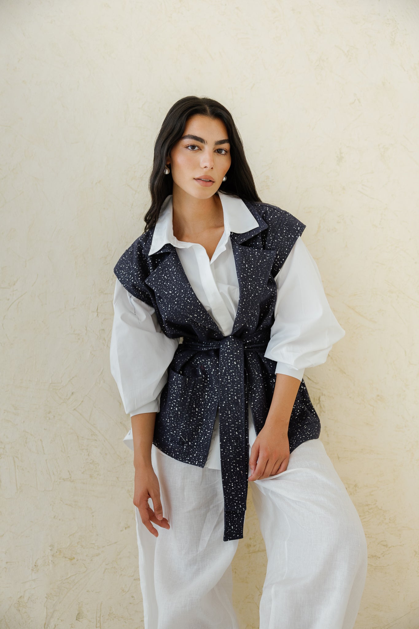 You Have My Heart Denim Vest - Dark Blue