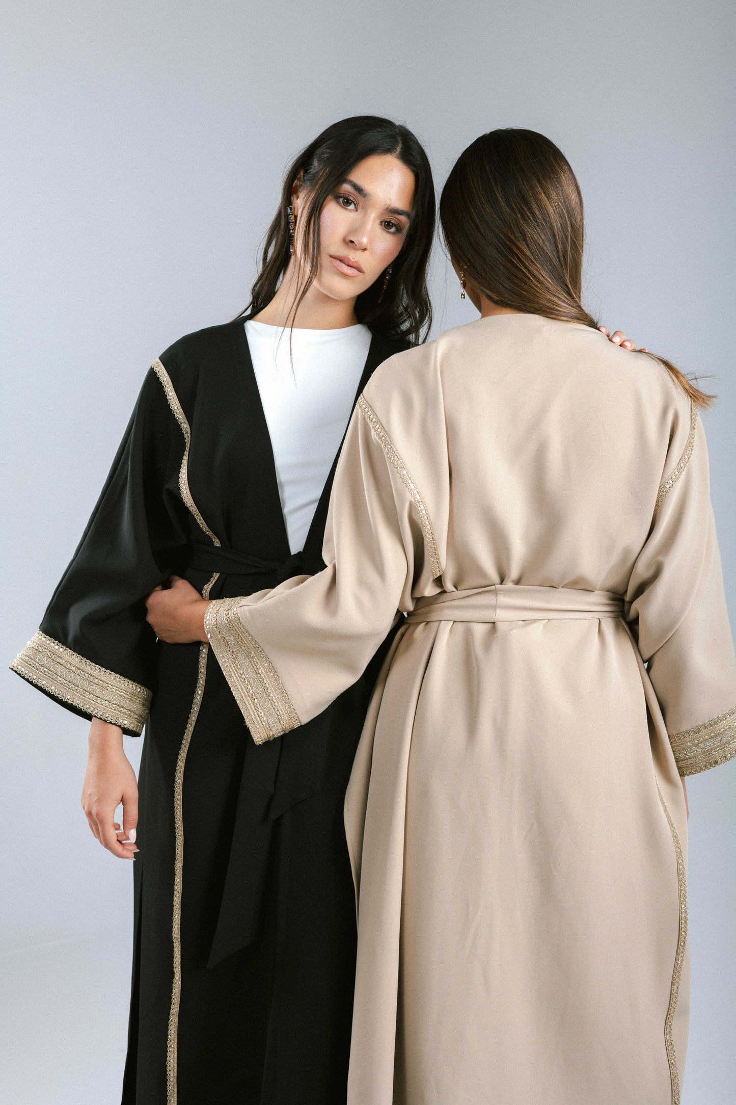 Golden Girl Kaftan in Black