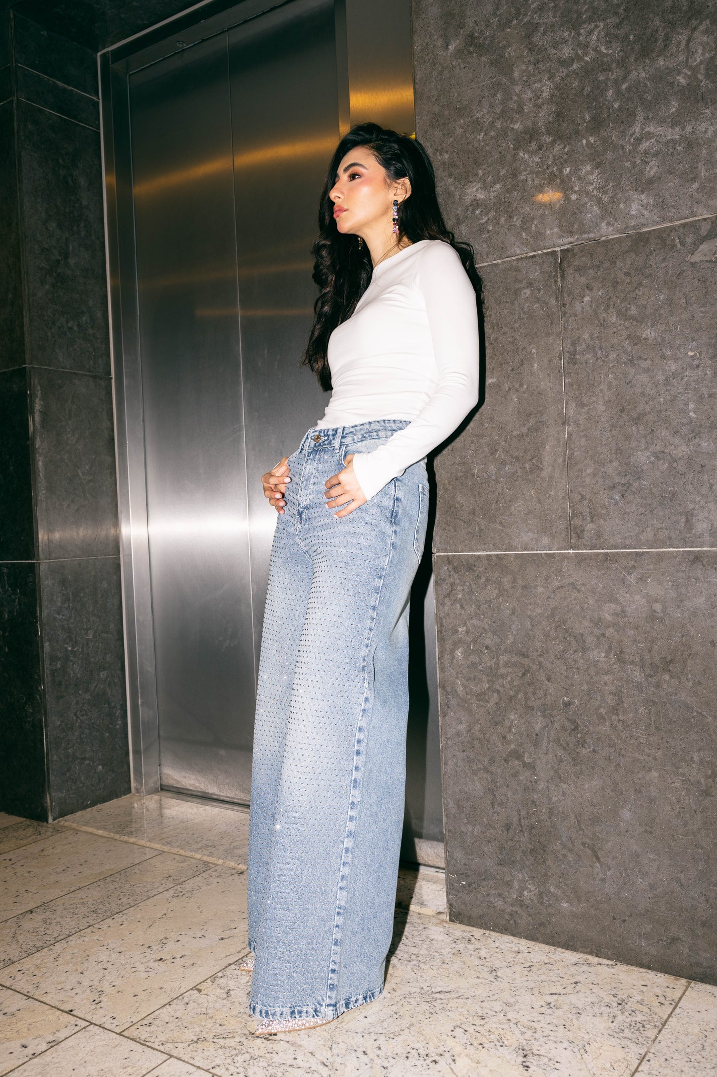 All Eyes On You Denim Pants - Light Blue