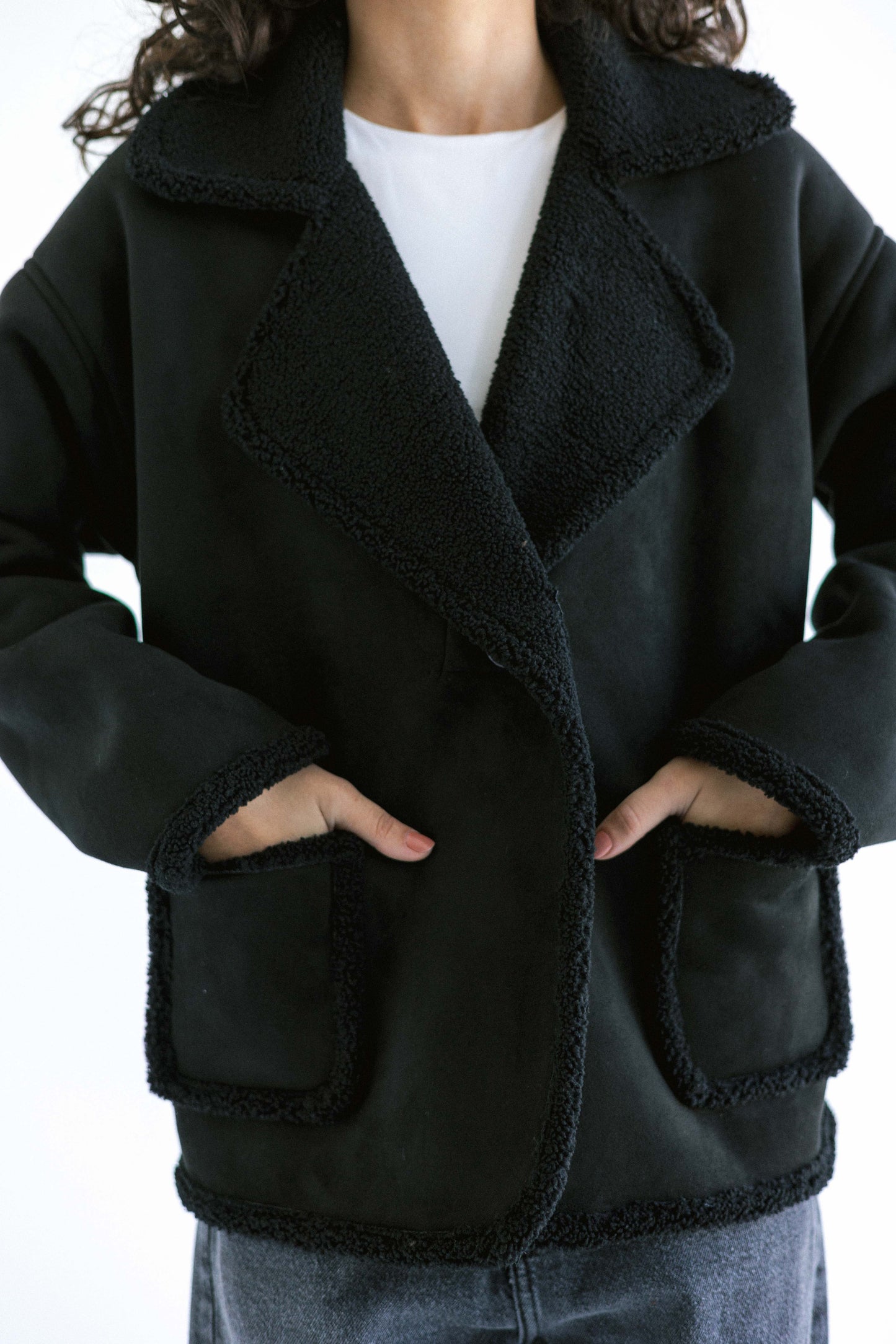 Warmth Shearling Jacket - Black