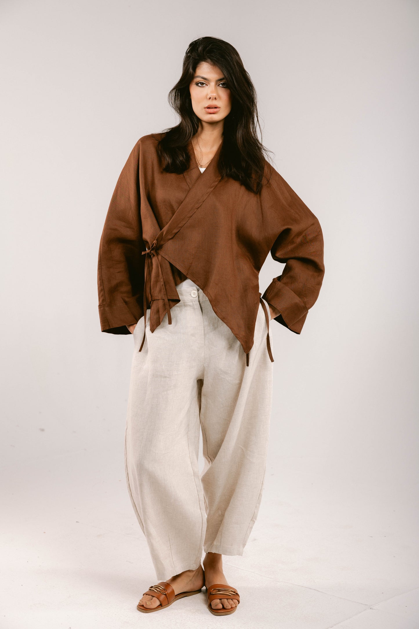 Such A Dreamy Linen Top - Brown