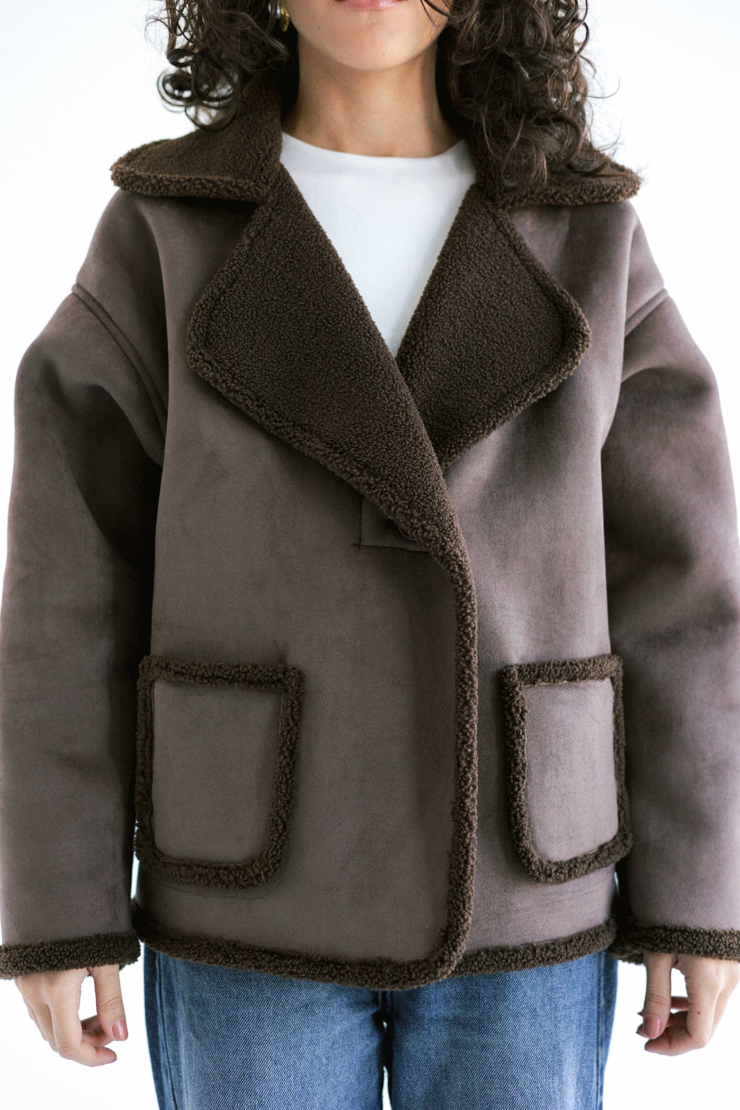 Warmth Shearling Jacket - Brown
