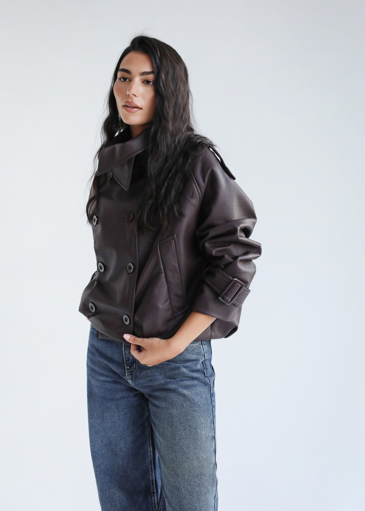 Instant Attraction Leather Jacket - Brown