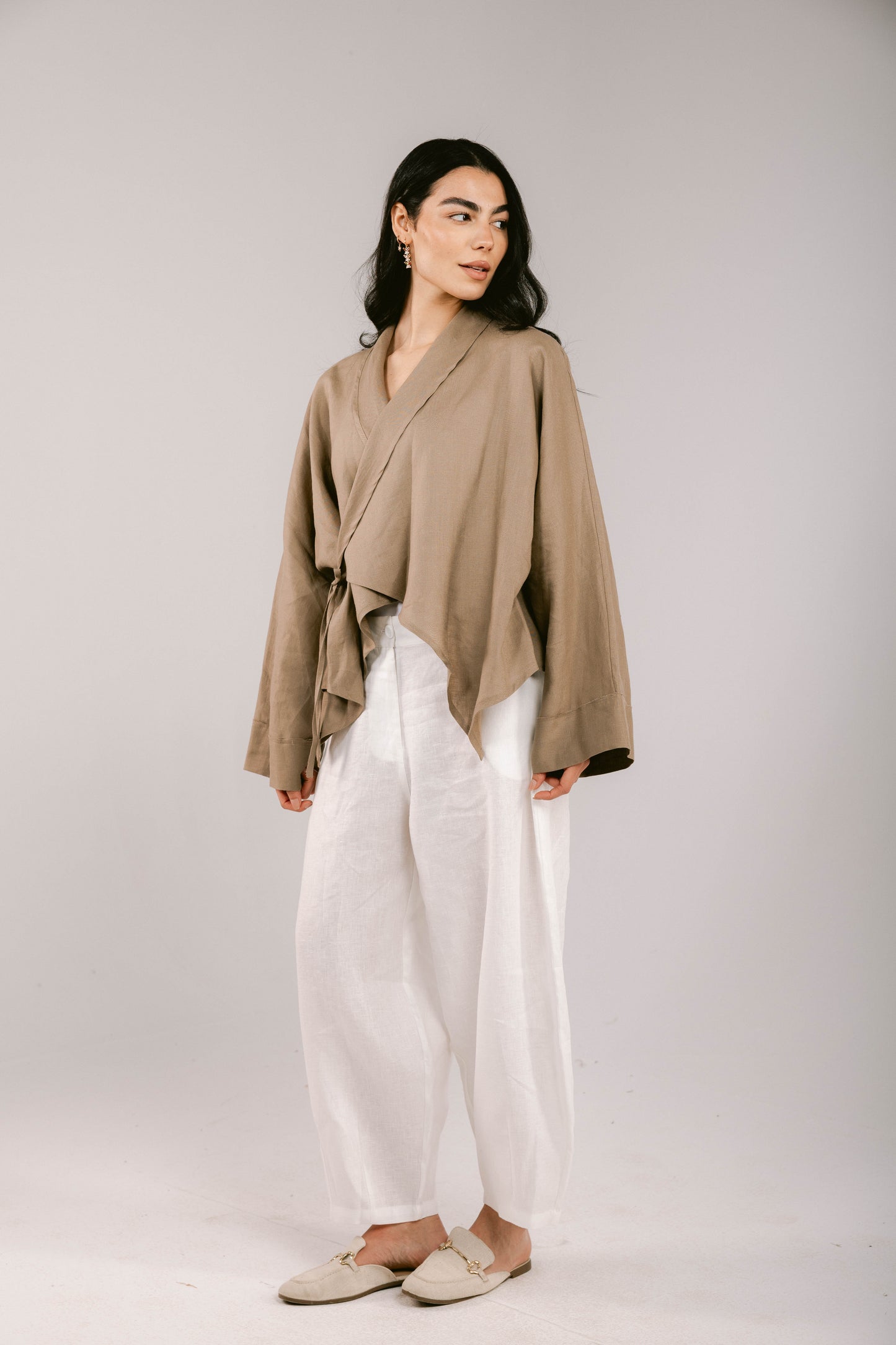 Such A Dreamy Linen Top - Taupe