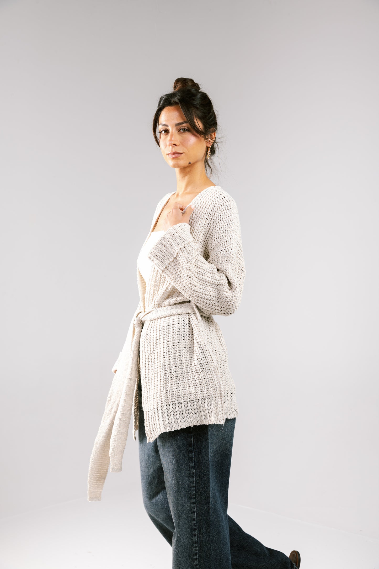 Crystal Skies Crochet Cardigan - Off-White