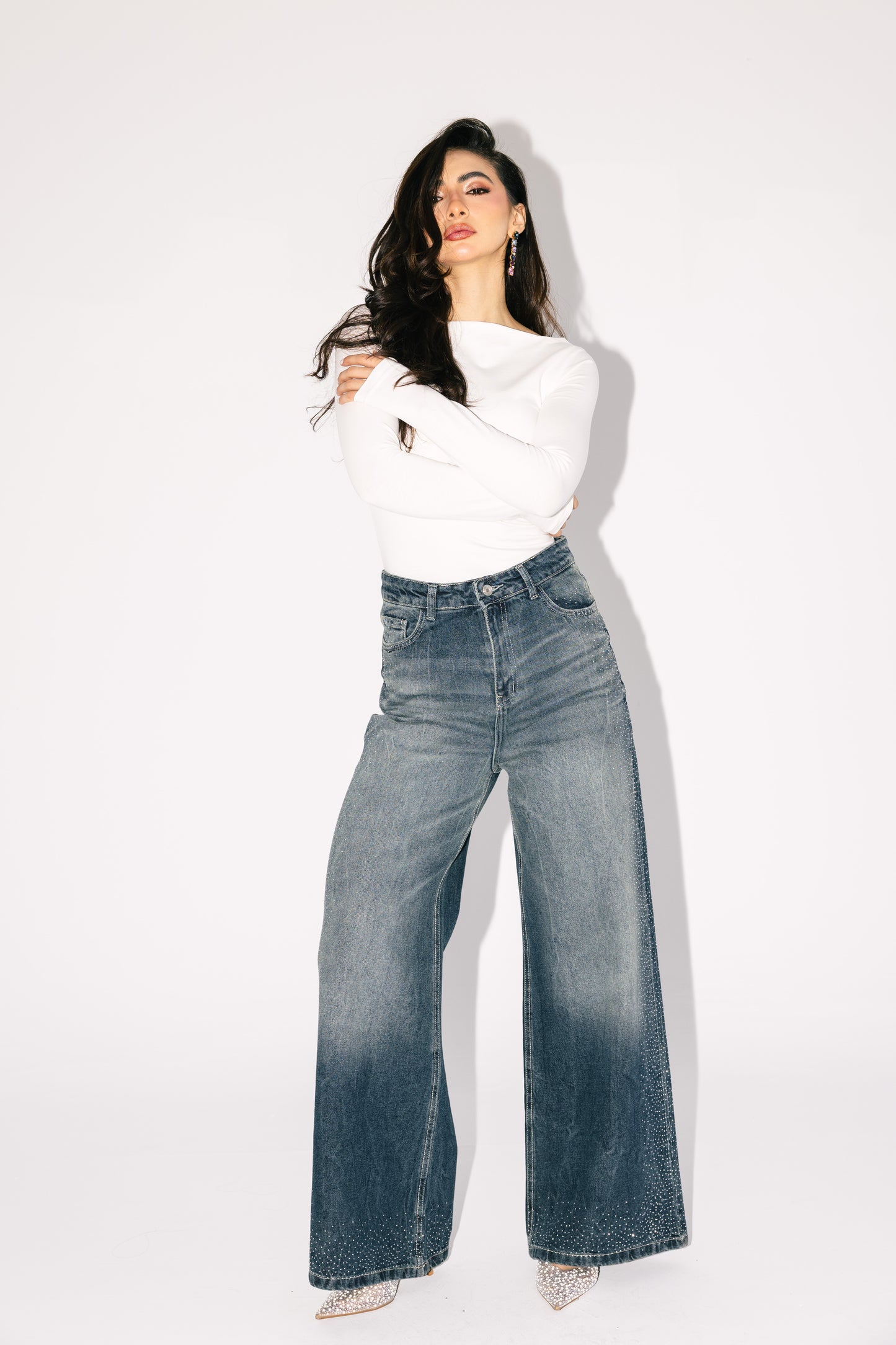 Stargazer Denim Pants in Dark Blue