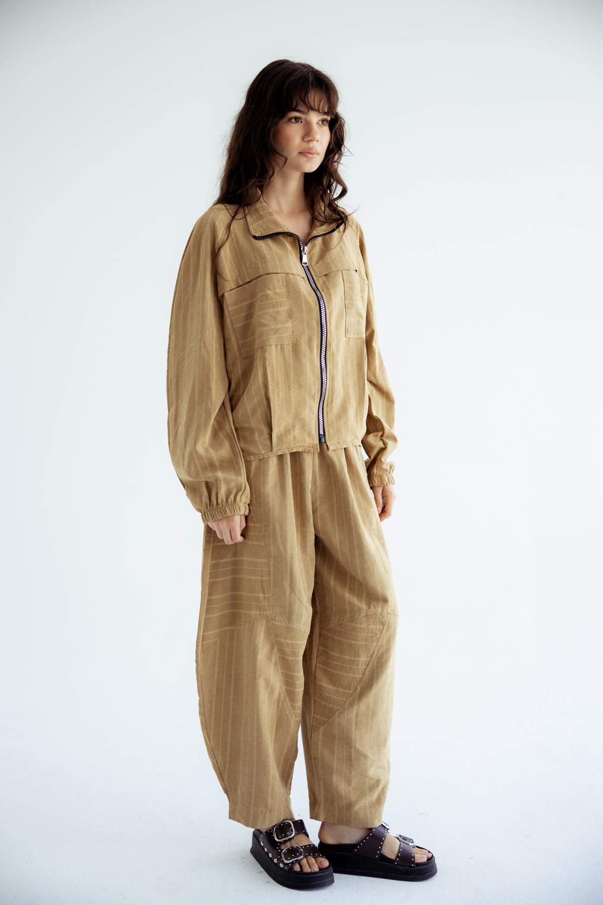 Now or Never Striped Set - Mustard