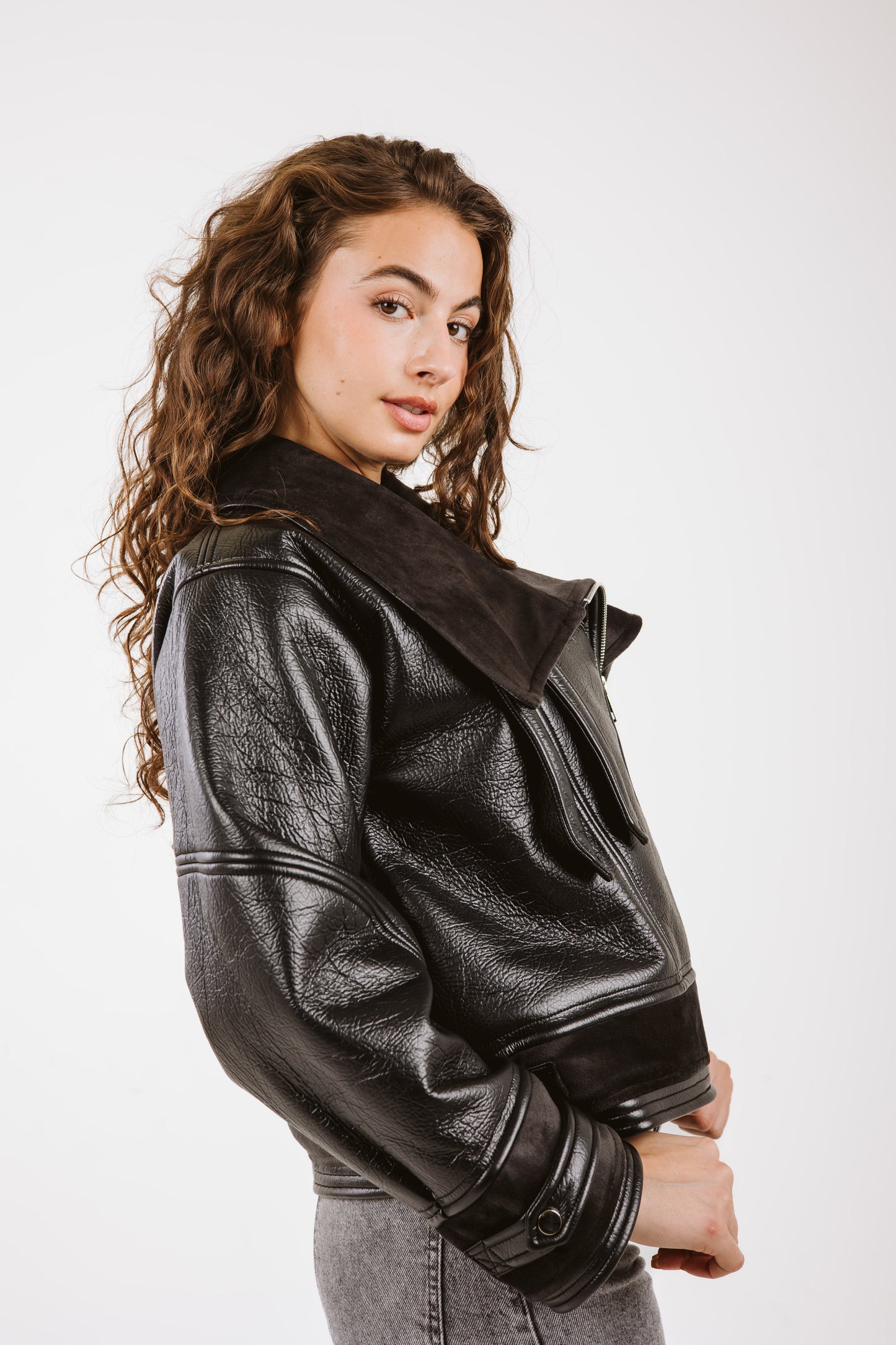 Talk of The Town Leather Jacket - Black