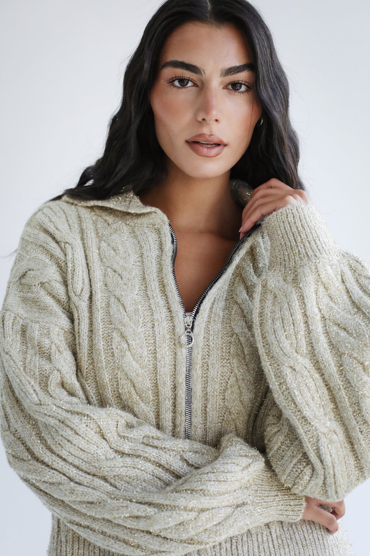Too good to take off knit sweater - Beige
