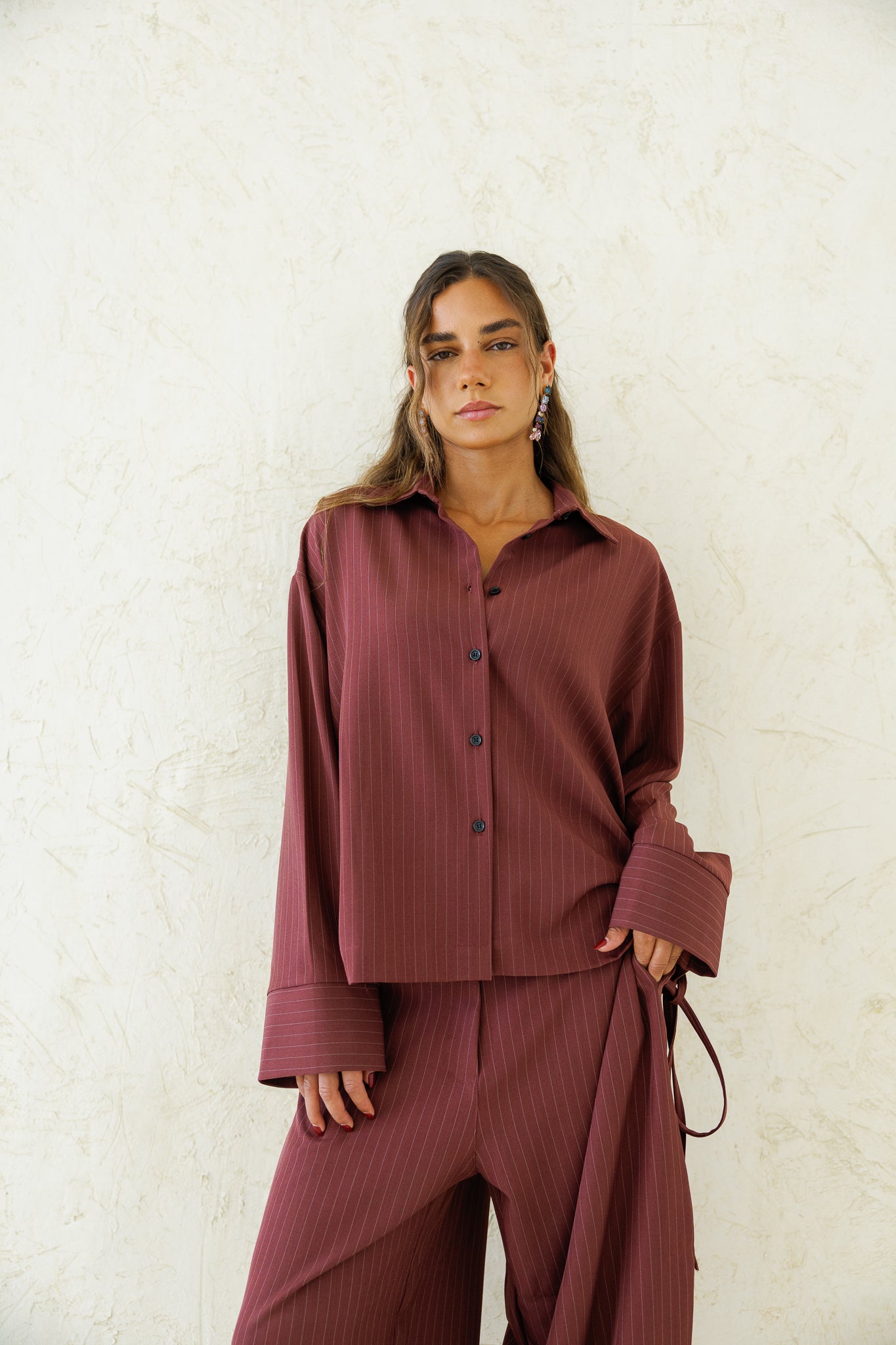 Perfect Tones Striped Set - Burgundy