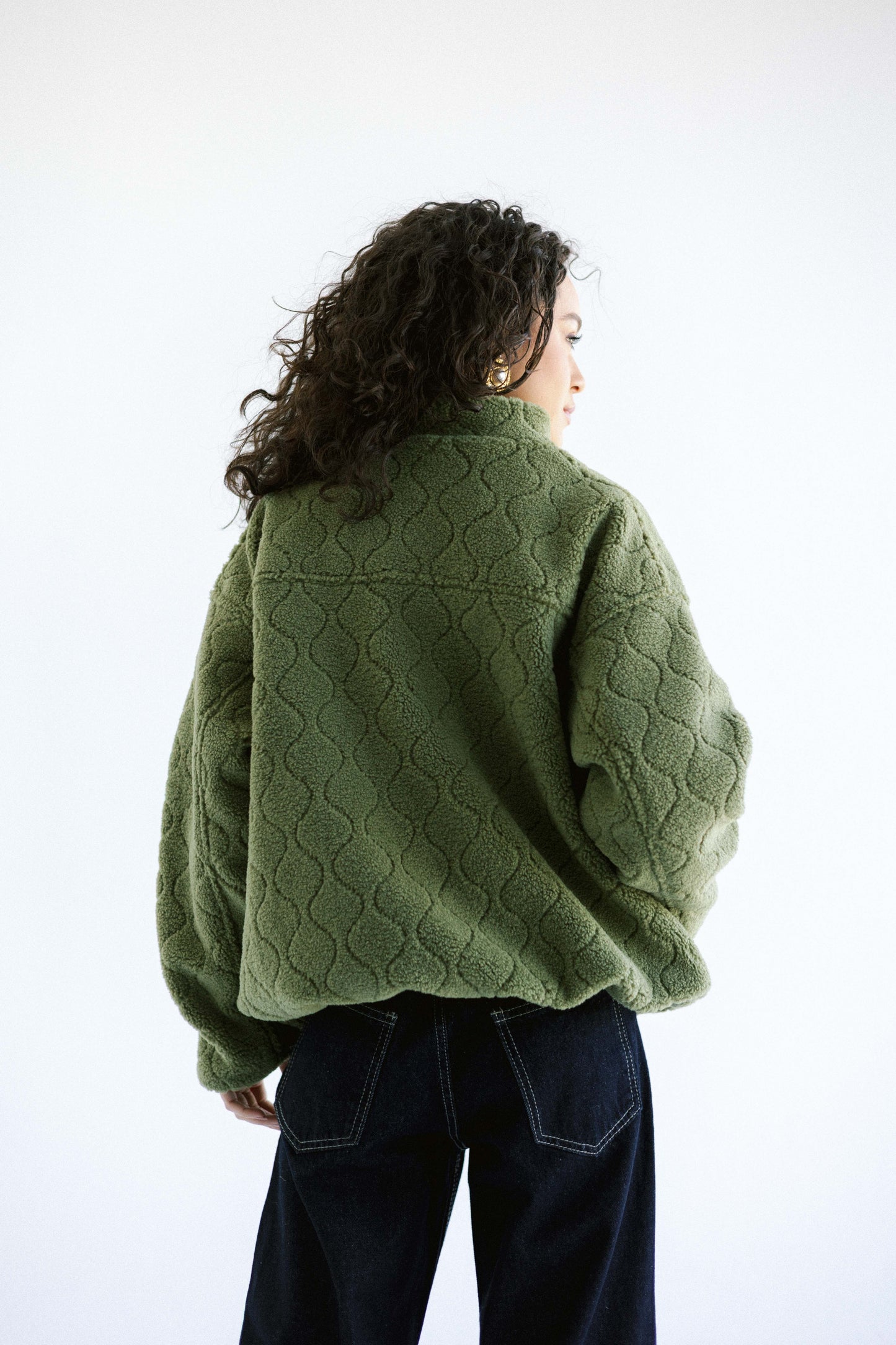 Snug Teddy Jacket - Olive