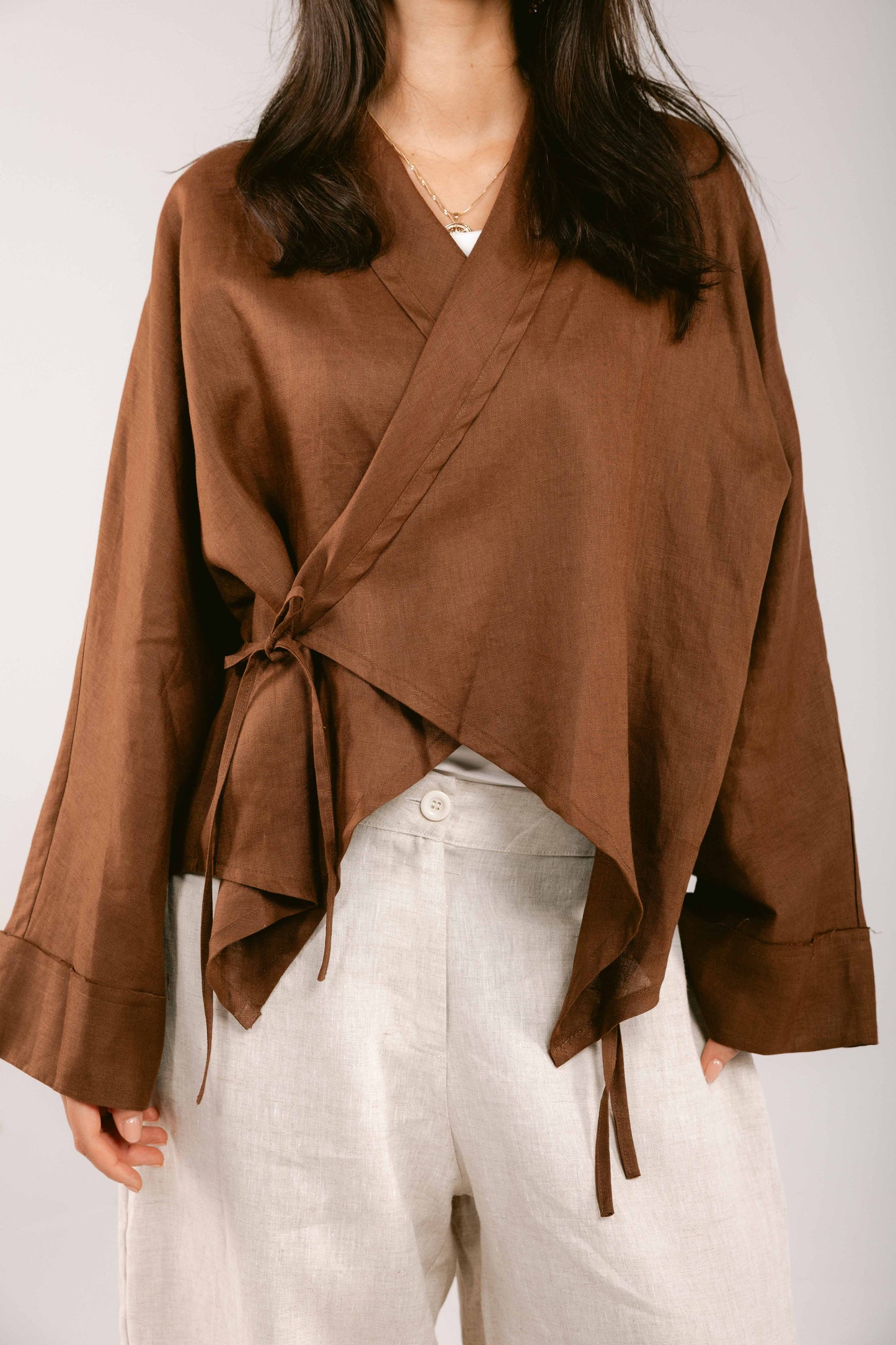 Such A Dreamy Linen Top - Brown