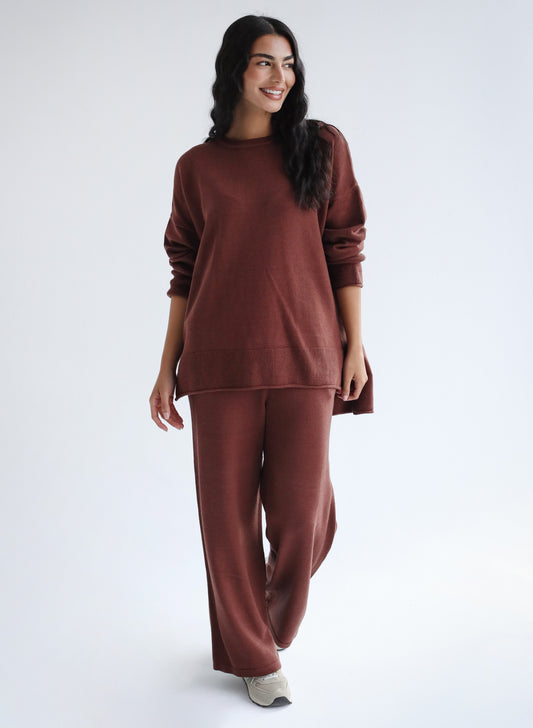 Good Feels Knit Set - Brown