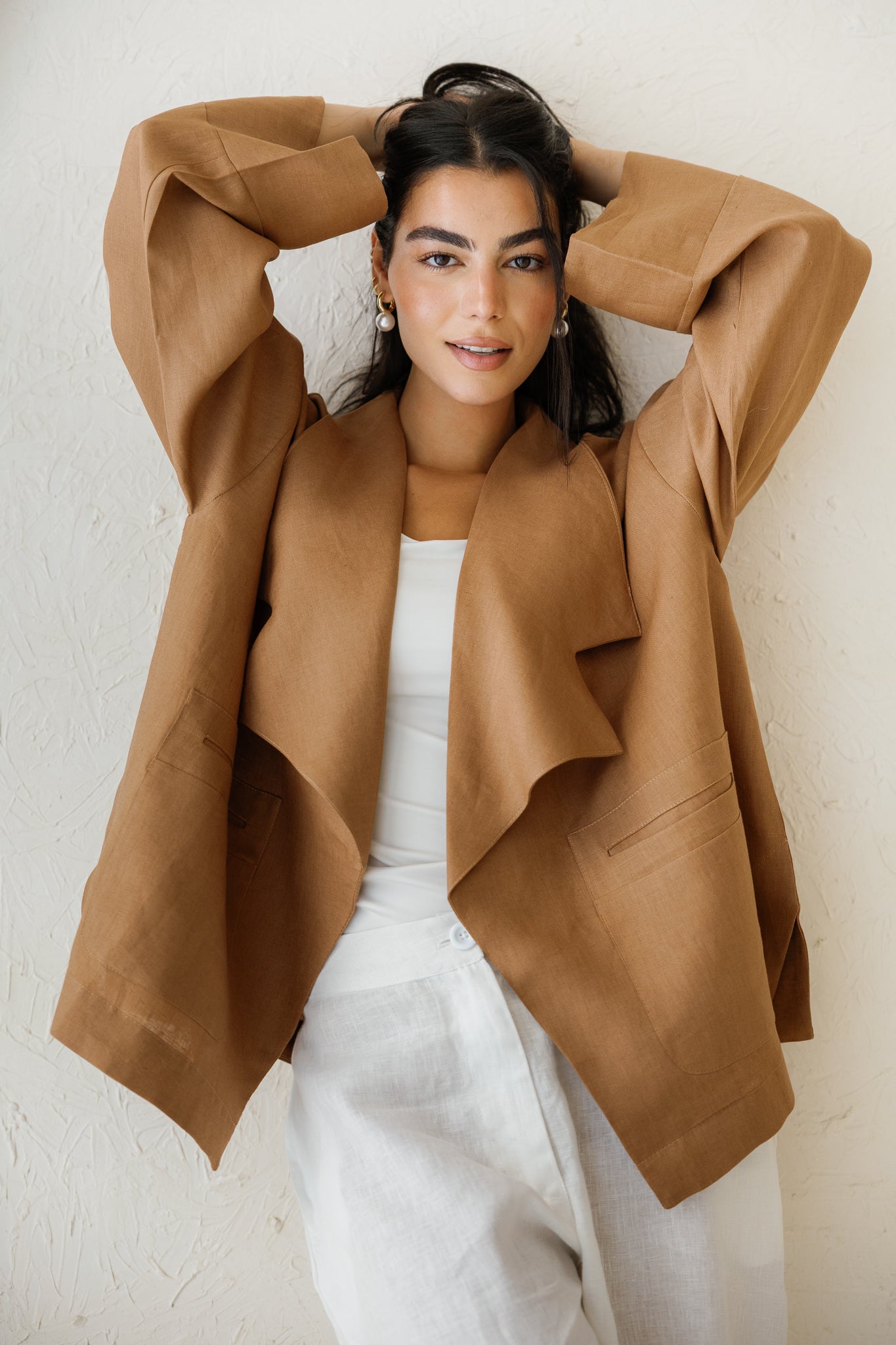Full of Sunshine Linen Cardigan - Mocha