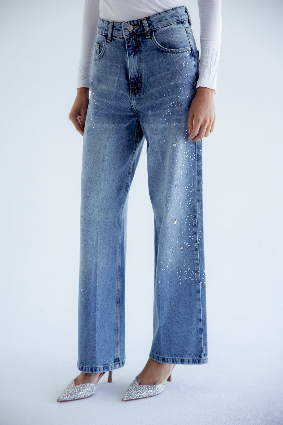 Loved You First Denim Pants in Blue