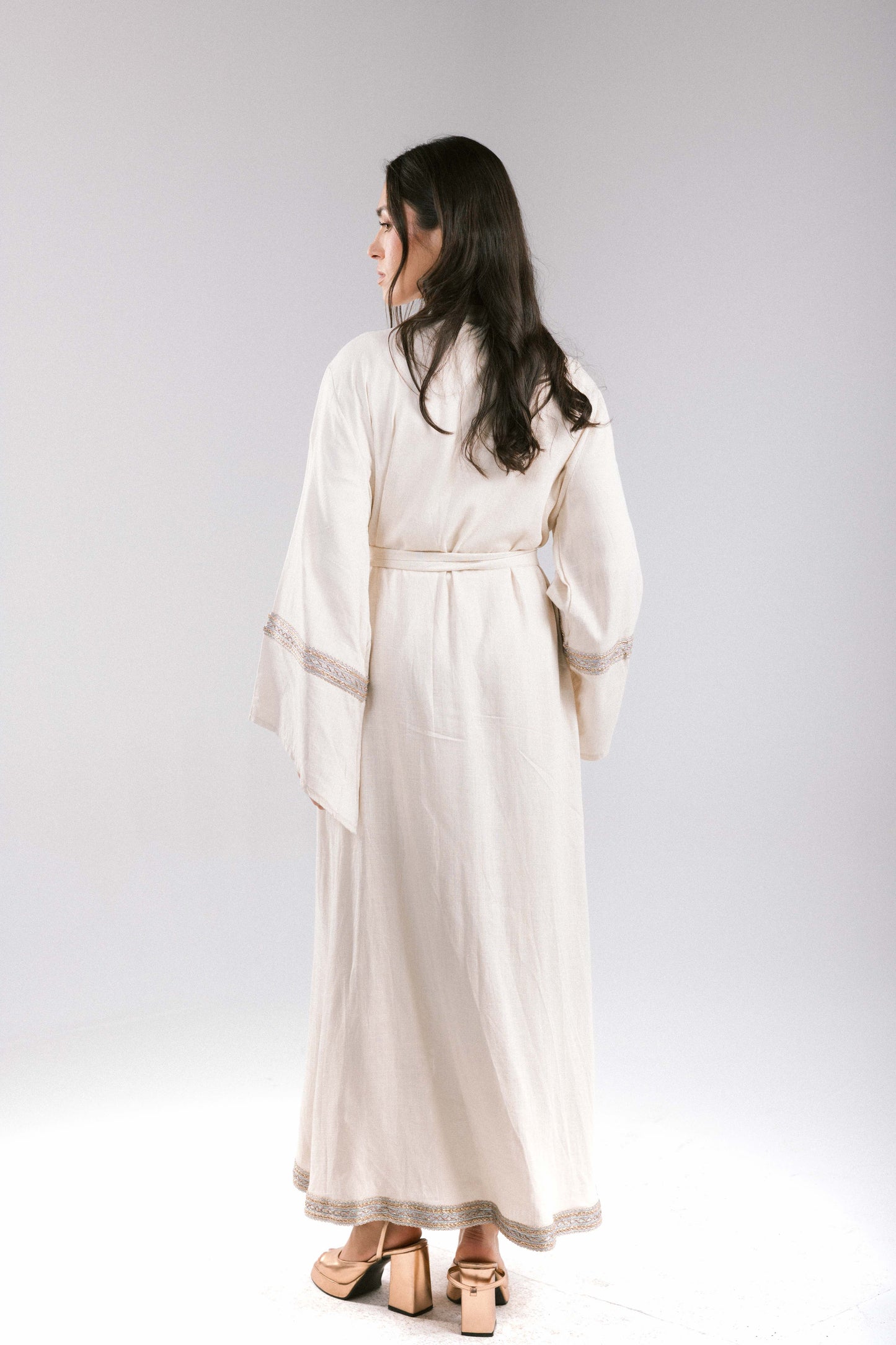 The Linen Kaftan in Beige