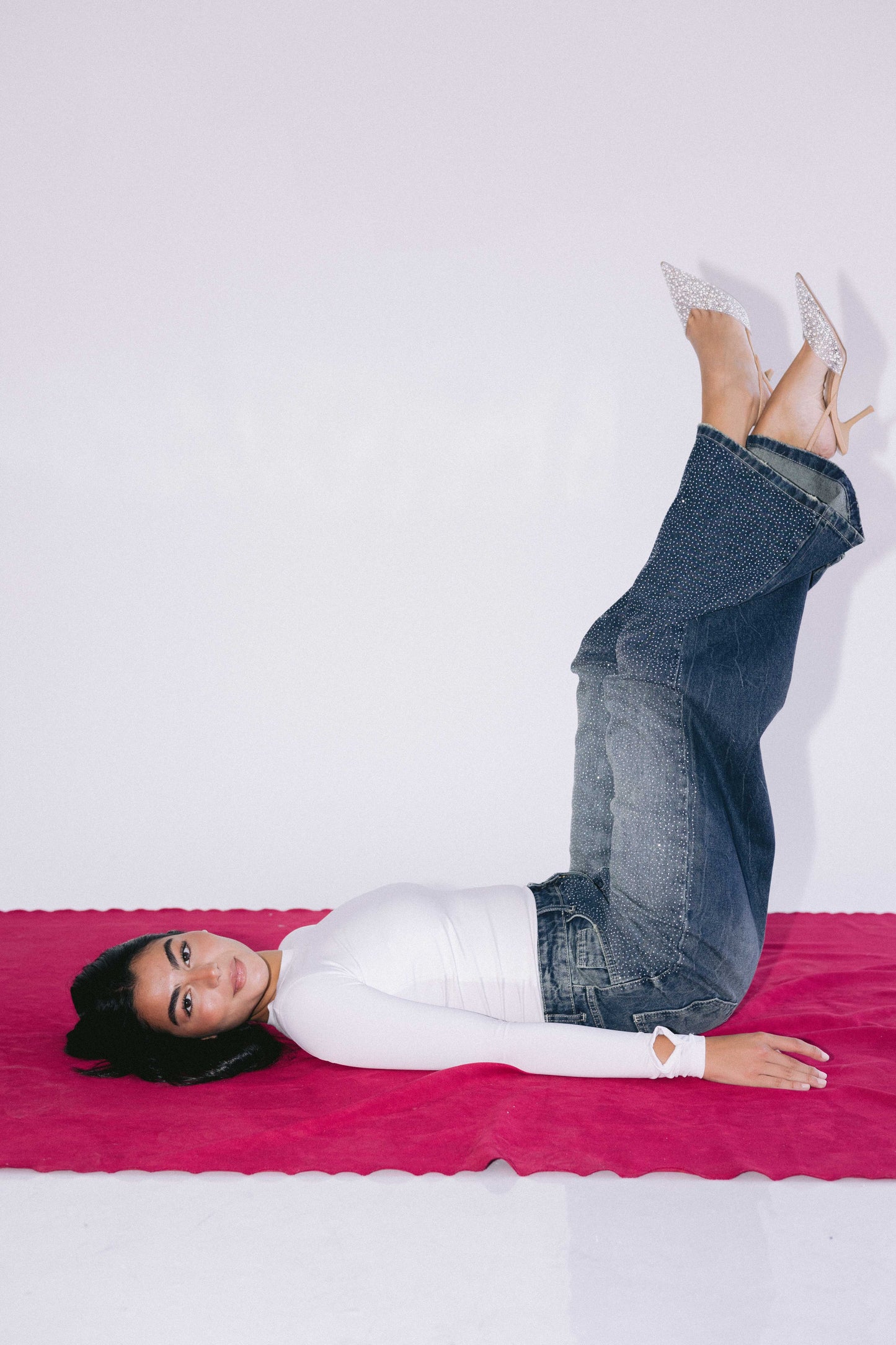 All Eyes On You Denim Pants - Dark Blue