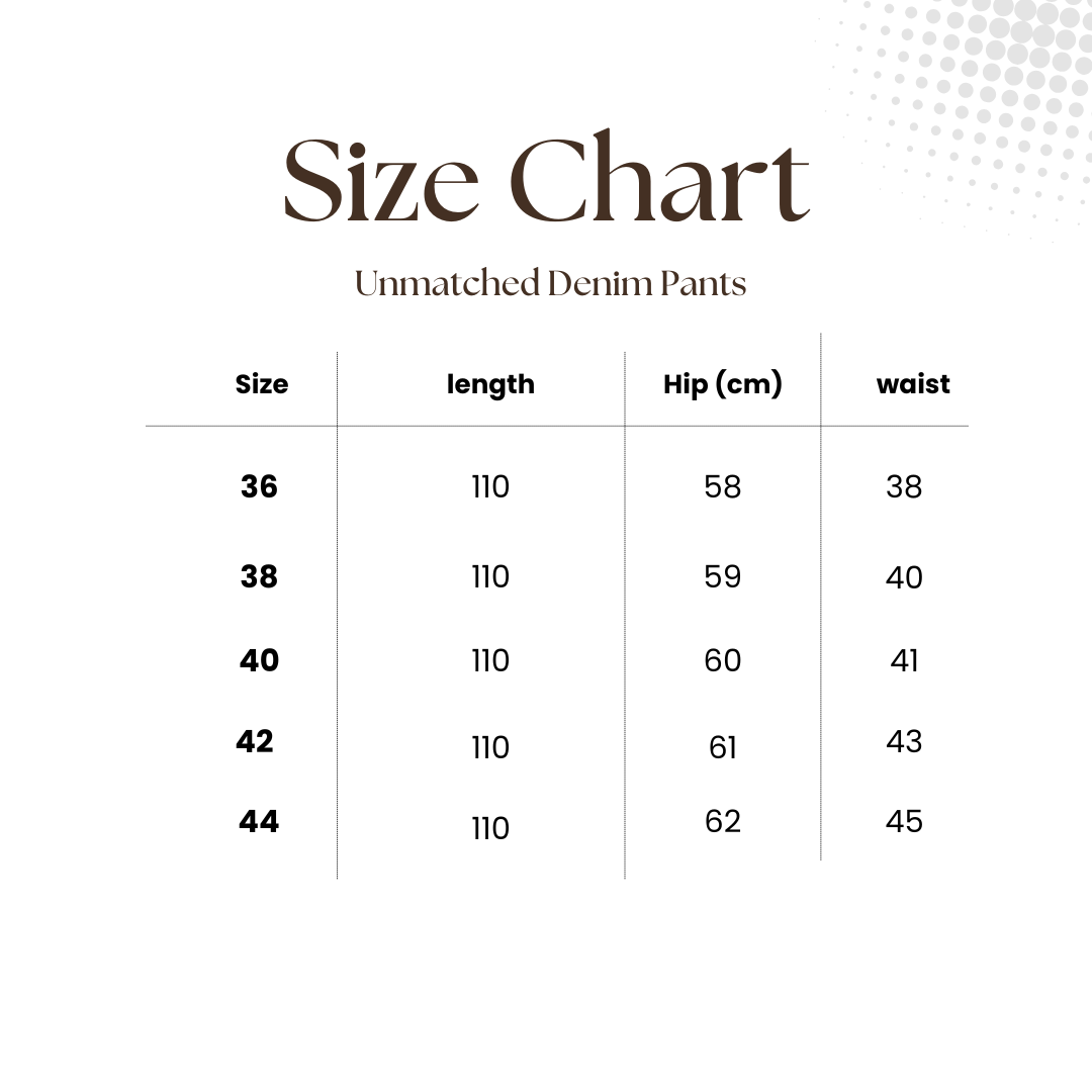 Unmatched Denim Pants in Dark Blue